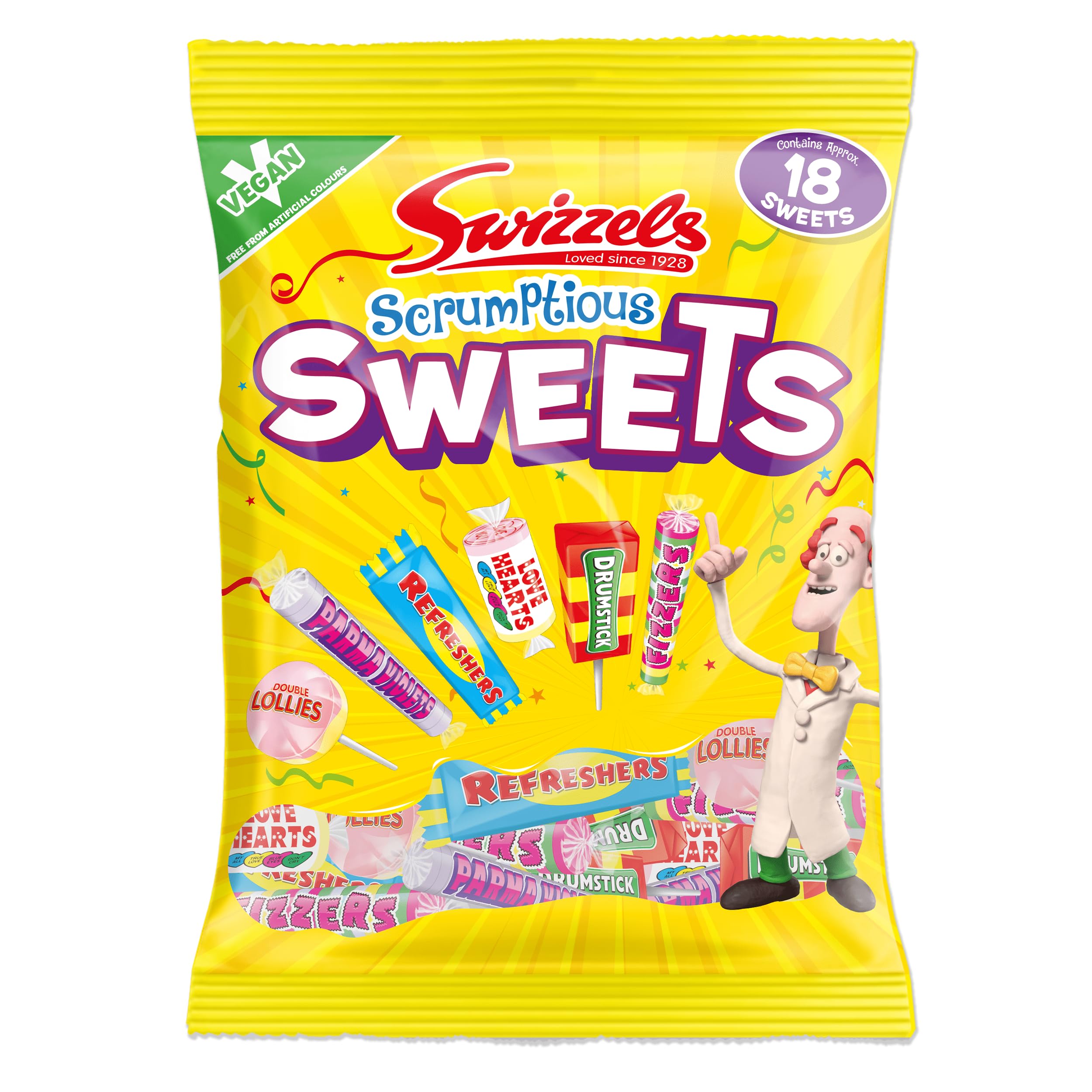 Swizzels Scrumptious Sweets Toffee | 134g Pack | Free from Artificial Colours