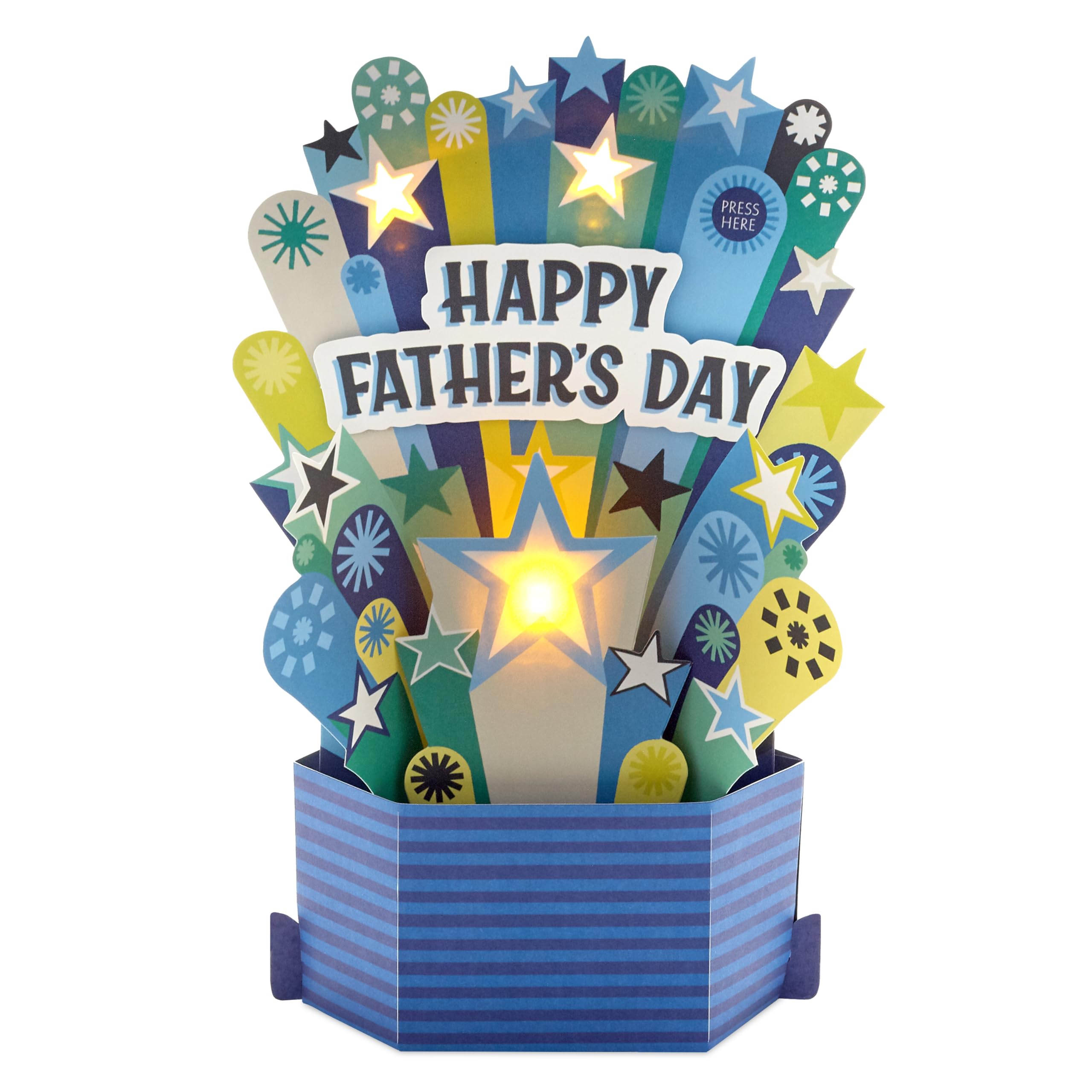Hallmark Paper Wonder Fathers Day Card - 3D Pop Up Musical Light Up Banner Design