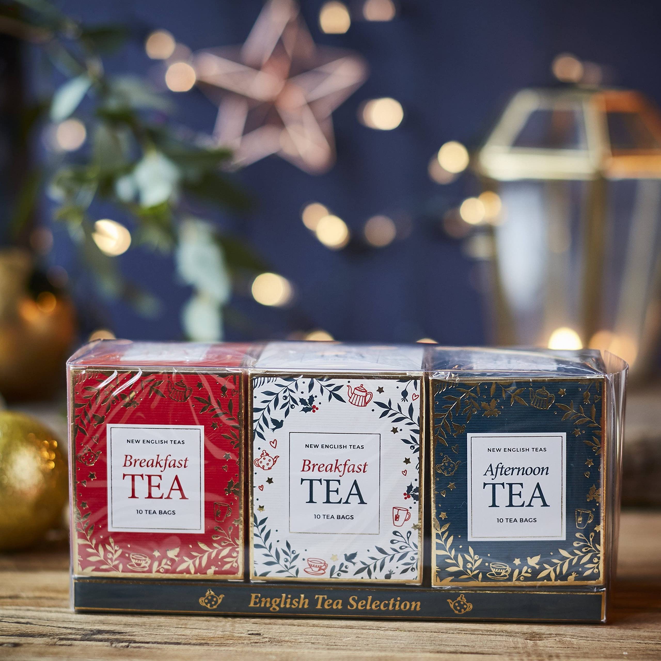 New English Teas Christmas Themed English Tea Carton Gift Set of 3 5