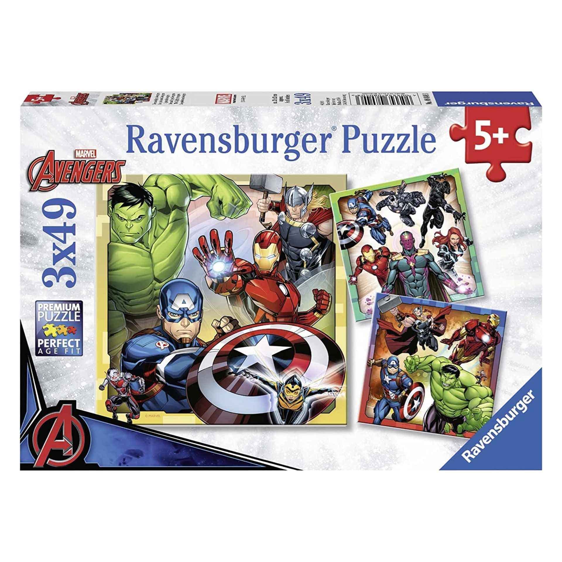 Ravensburger Marvel Avengers Assemble 3 x 49 Piece Jigsaw Puzzles for Kids Age 5 Years Up 1