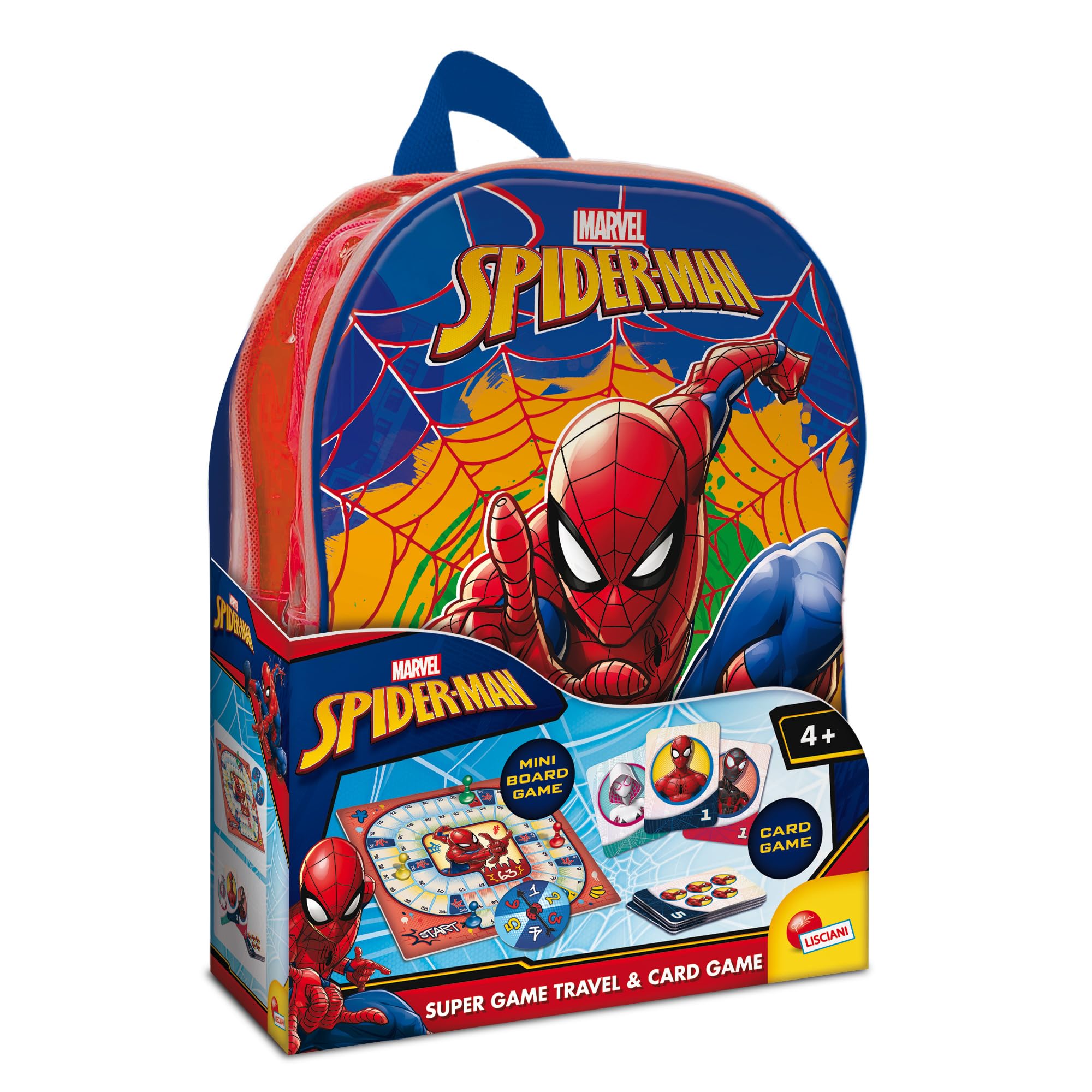Liscianigiochi Spider-Man Super Game Backpack with Board & Card Games for Ages 6+ 1