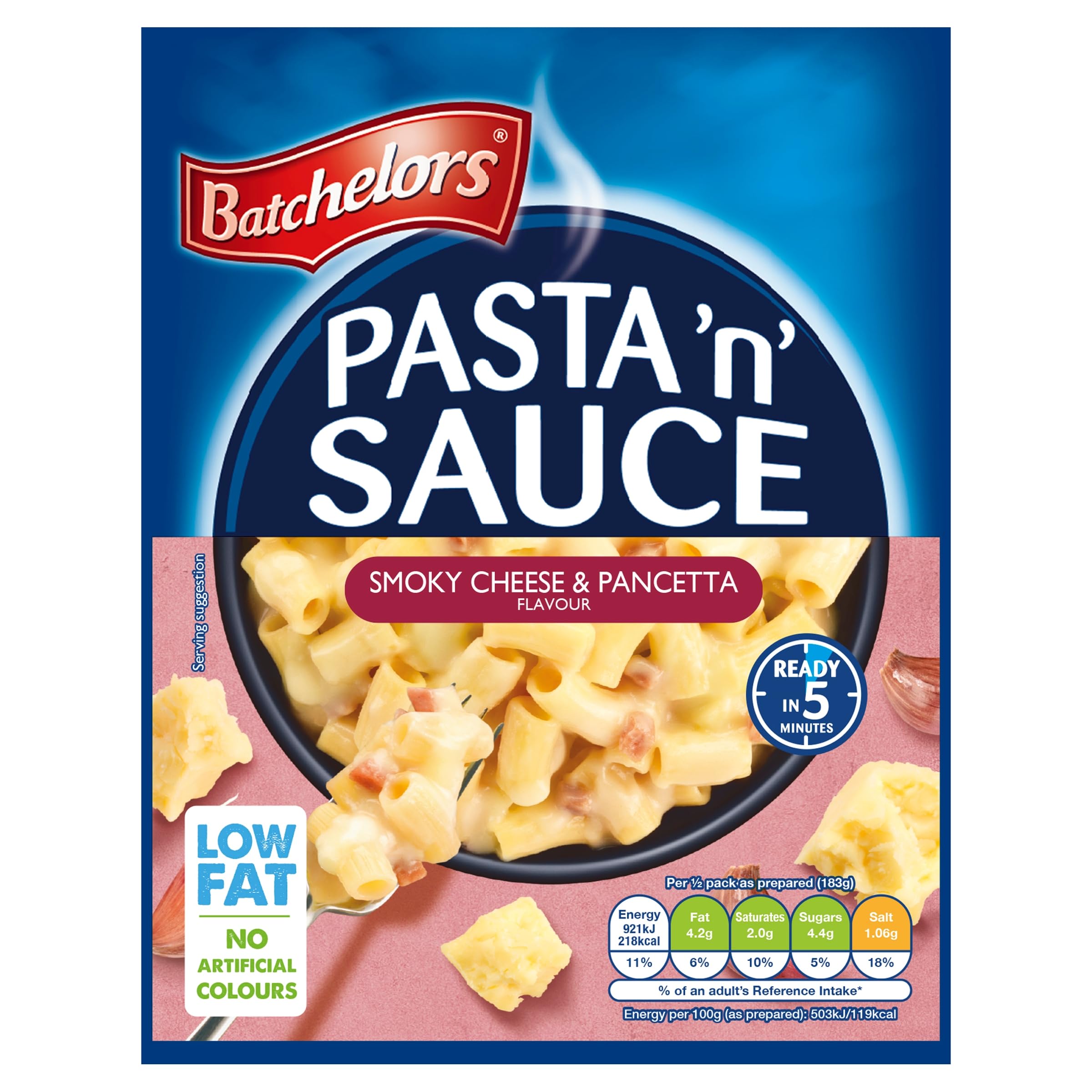 Batchelors Pasta 'n' Sauce Smoky Cheese & Pancetta Instant Pasta Ready Meal, 99g