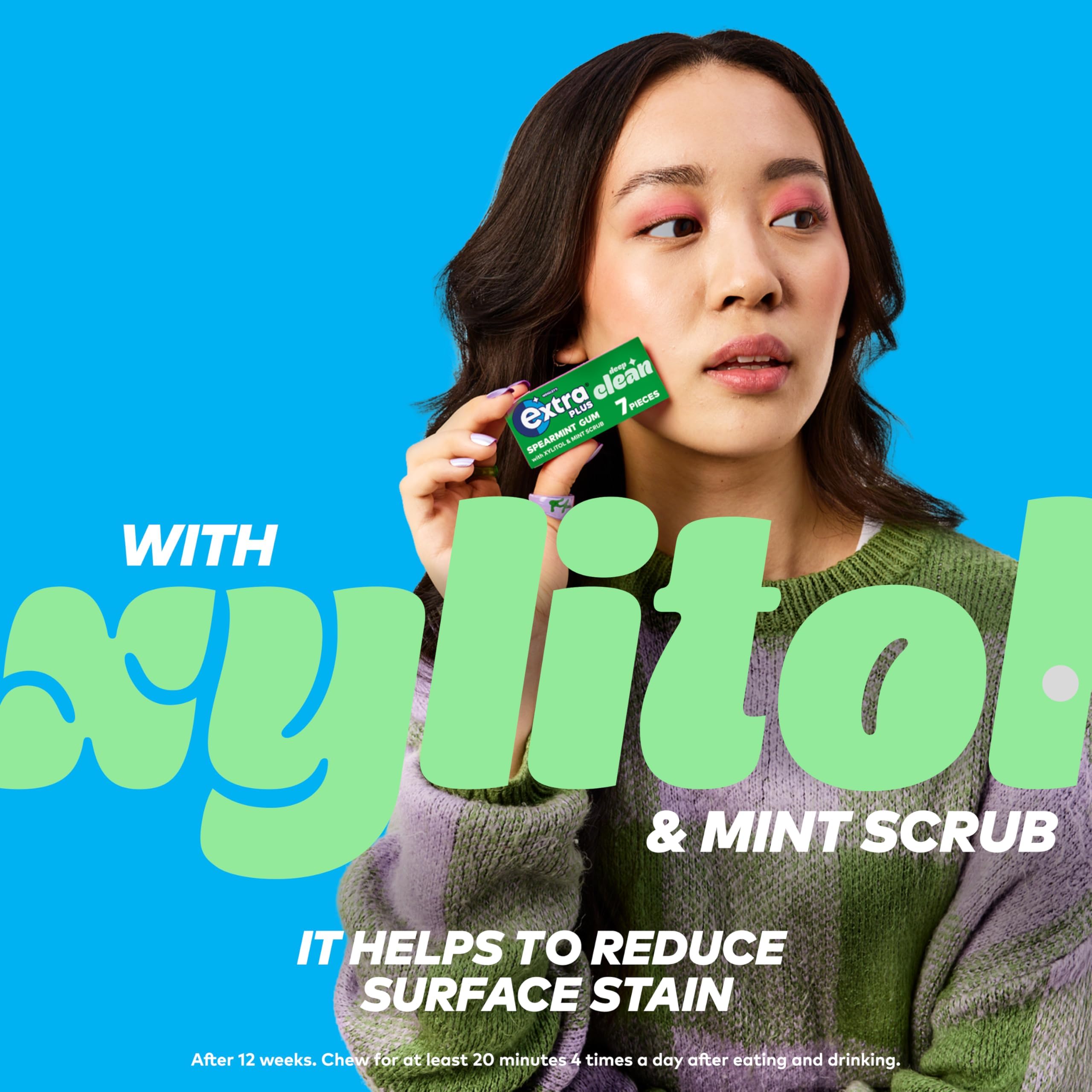 WRIGLEY'S EXTRA Deep Clean Mint Scrub Sugar Free Chewing Gum - Bulk Case 16 Packs (112 Pieces Total) 3