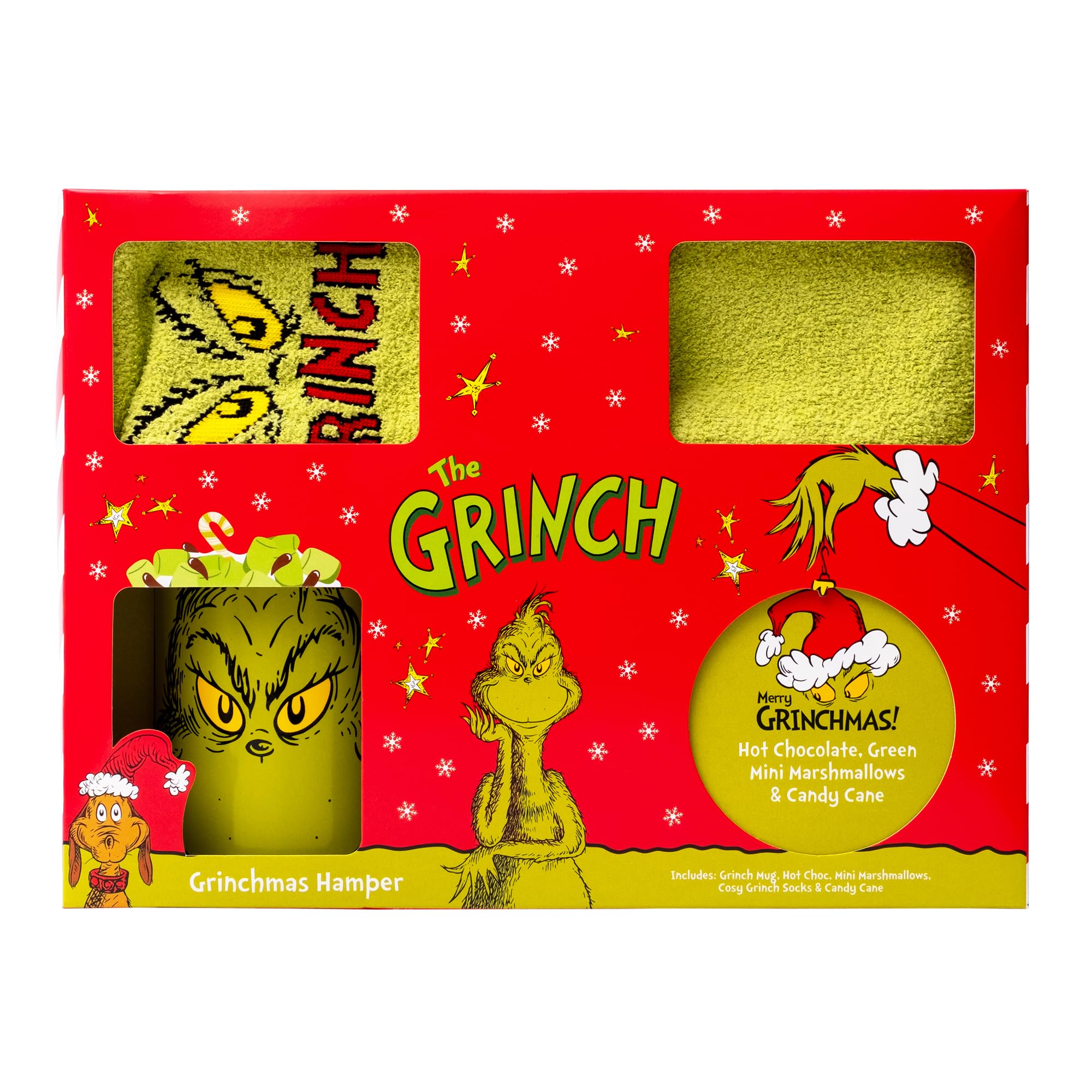 Grinch Hot Chocolate Gift Set with Mug and Socks - Hot Chocolate & Marshmallows 5