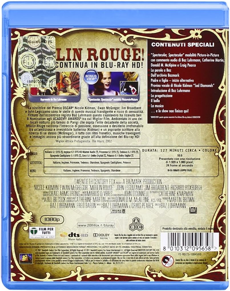 Moulin Rouge! (Polish Release) - DVD & Blu-ray with Multi-Language Audio and Subtitles