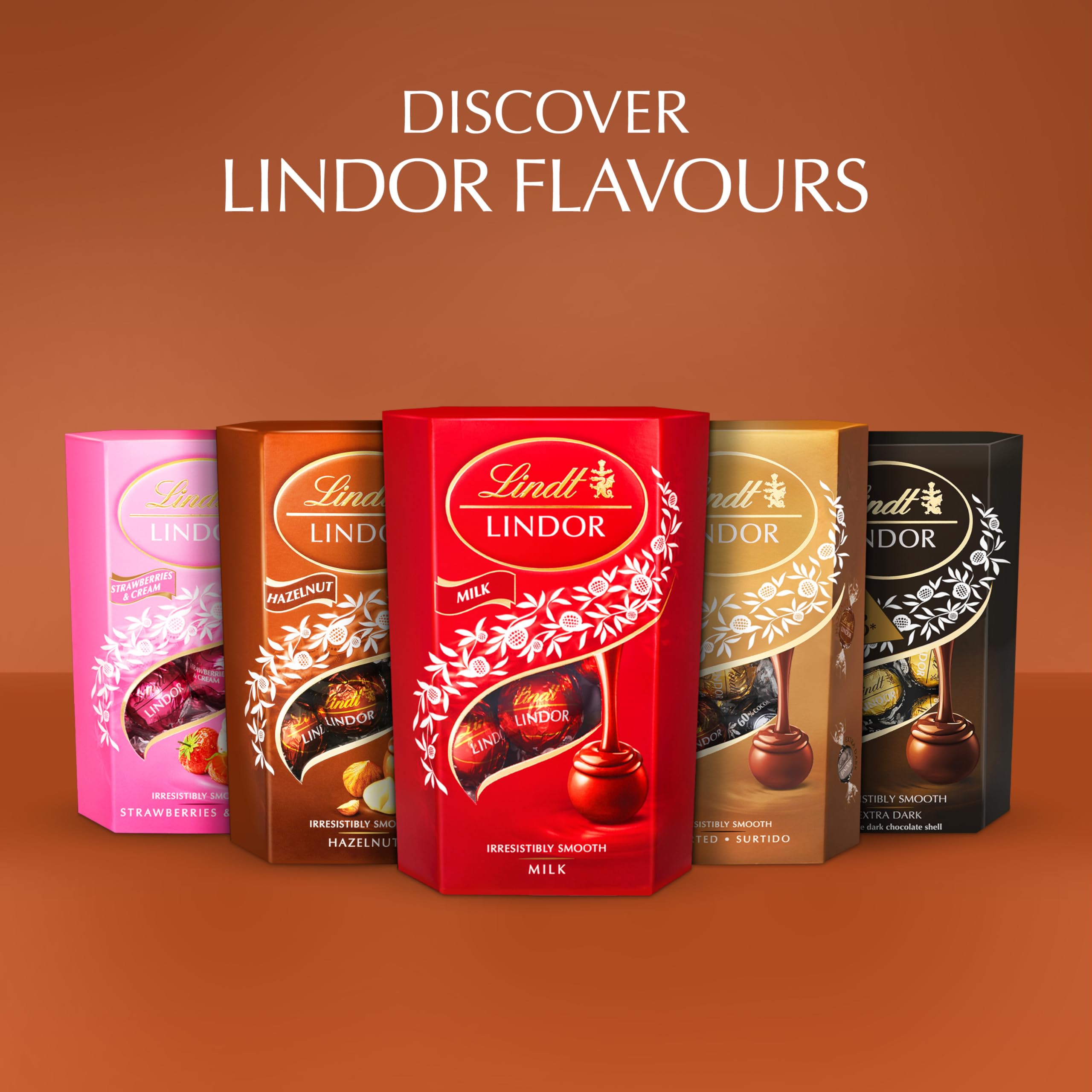Lindt Lindor Hazelnut Chocolate Truffles Box - Smooth Melting Milk Chocolate Balls | 200g 9
