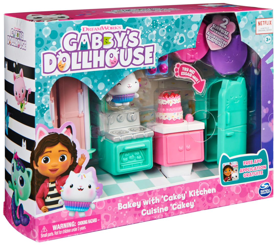 Gabby’s Dollhouse Bakey with Cakey Kitchen Playset - Spinning Cake & 2 Surprise Deliveries, Ages 3+