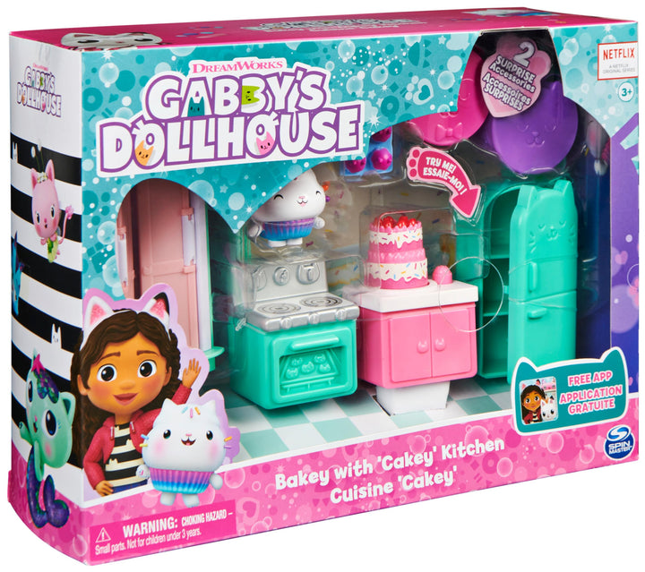 Gabby’s Dollhouse Bakey with Cakey Kitchen Playset - Spinning Cake & 2 Surprise Deliveries, Ages 3+