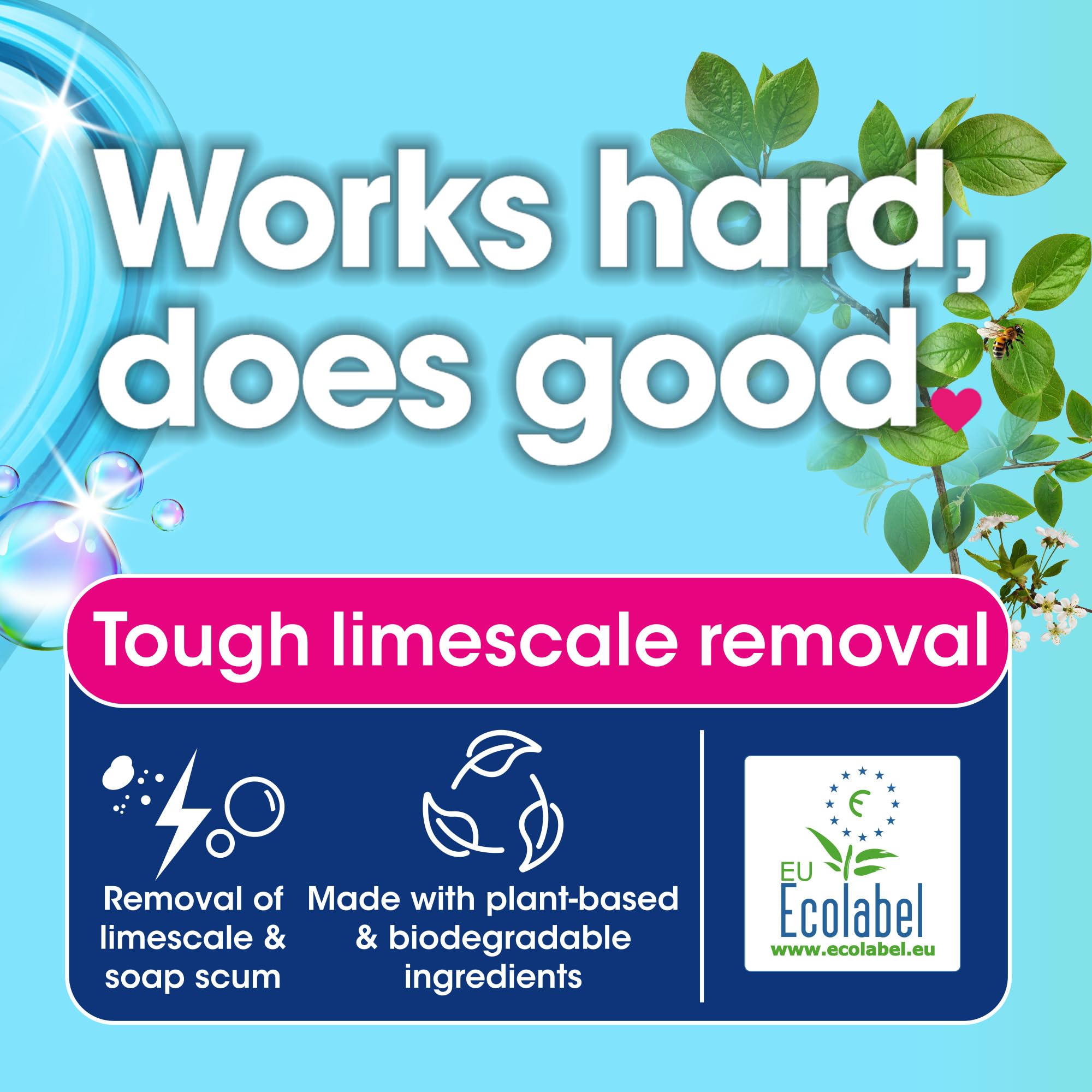 Ecozone PowerAction Bathroom Cleaner - Powerful Limescale Remover & Soap Scum Spray | 750 ml Liquid 2