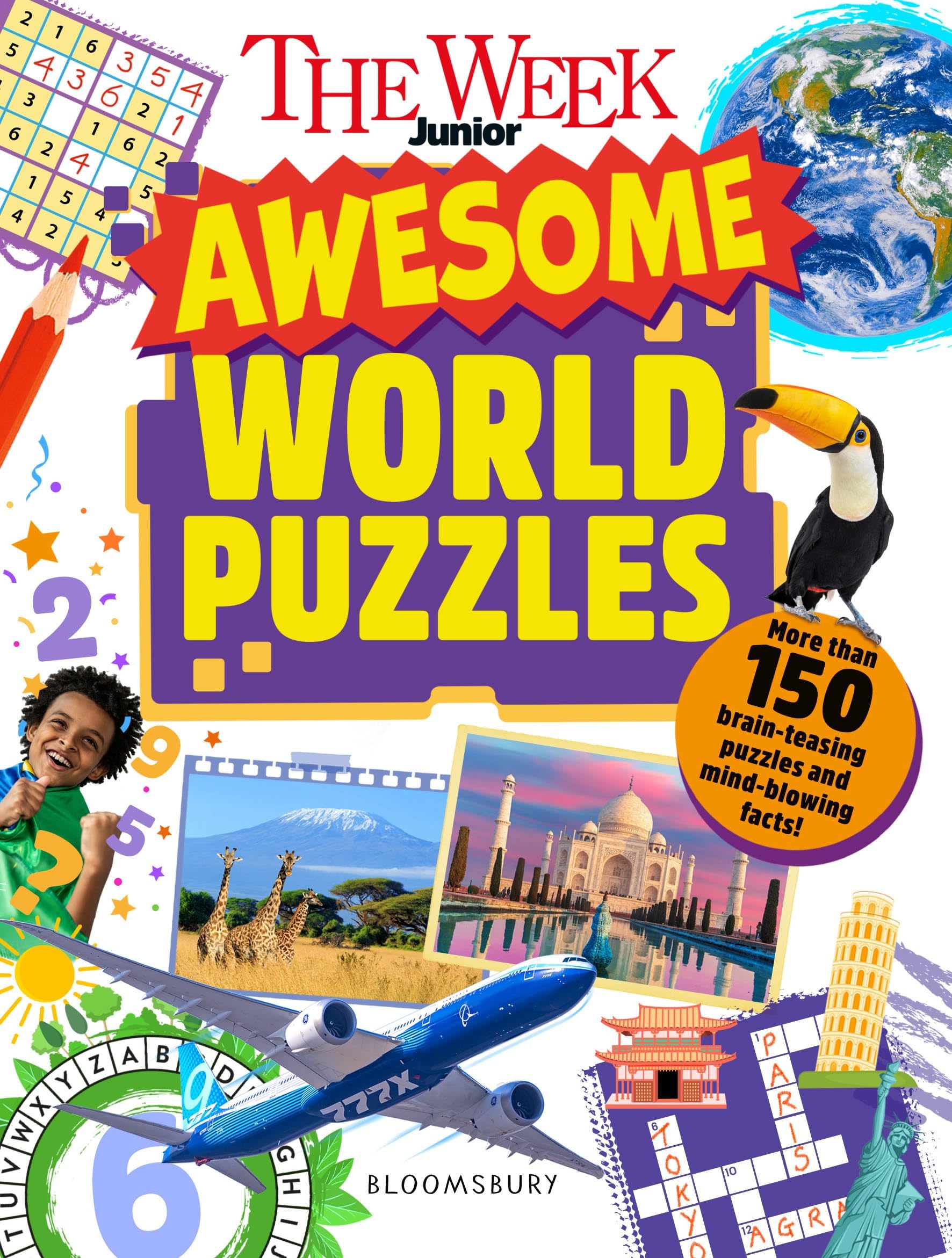 The Week Junior Bloomsbury Awesome World Puzzles - 150+ Brain Teasers | Ages 9-12 | Paperback 1