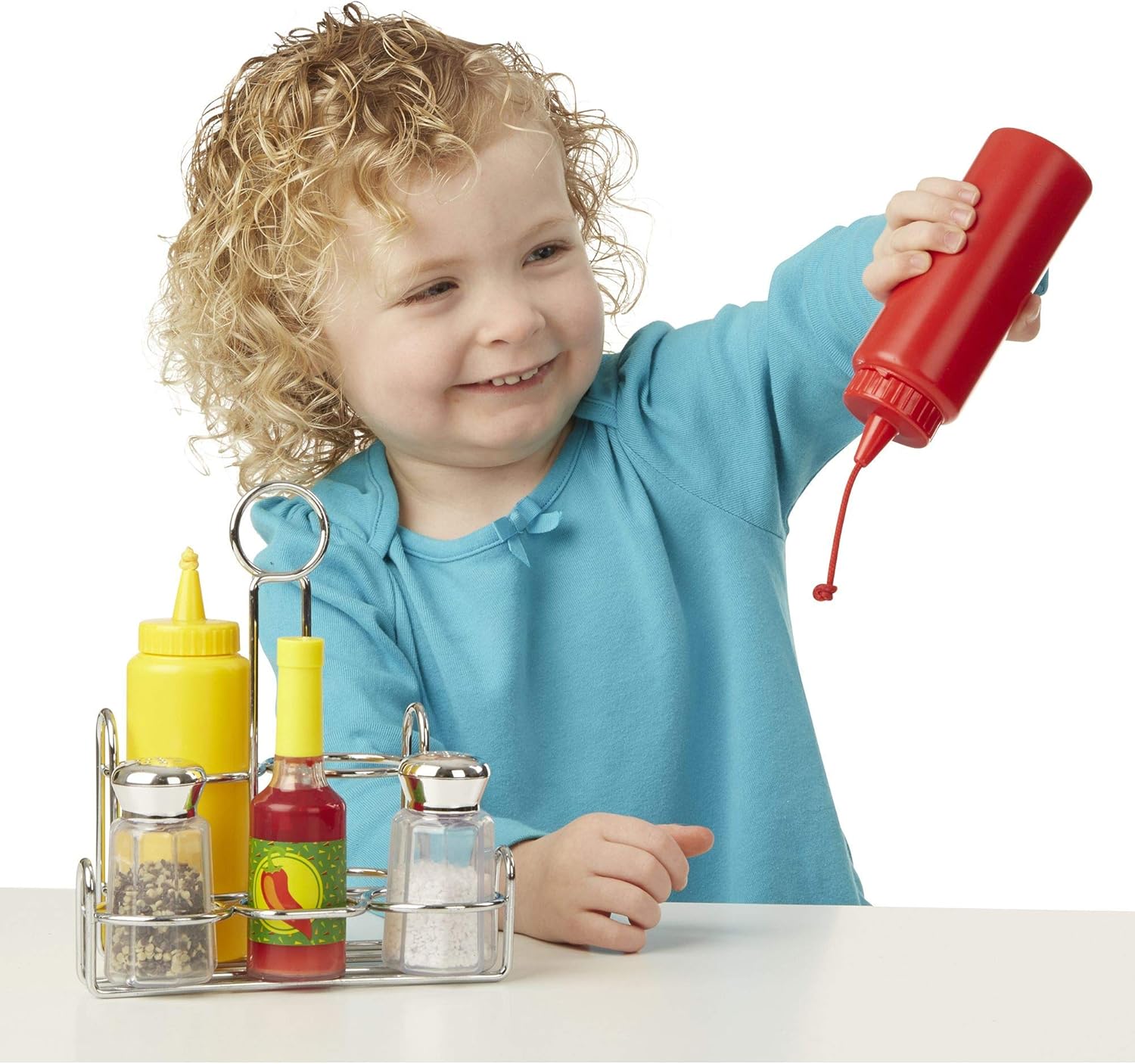 Melissa & Doug Condiments Set - Realistic Pretend Play Food for Kids 3-5 Years 6