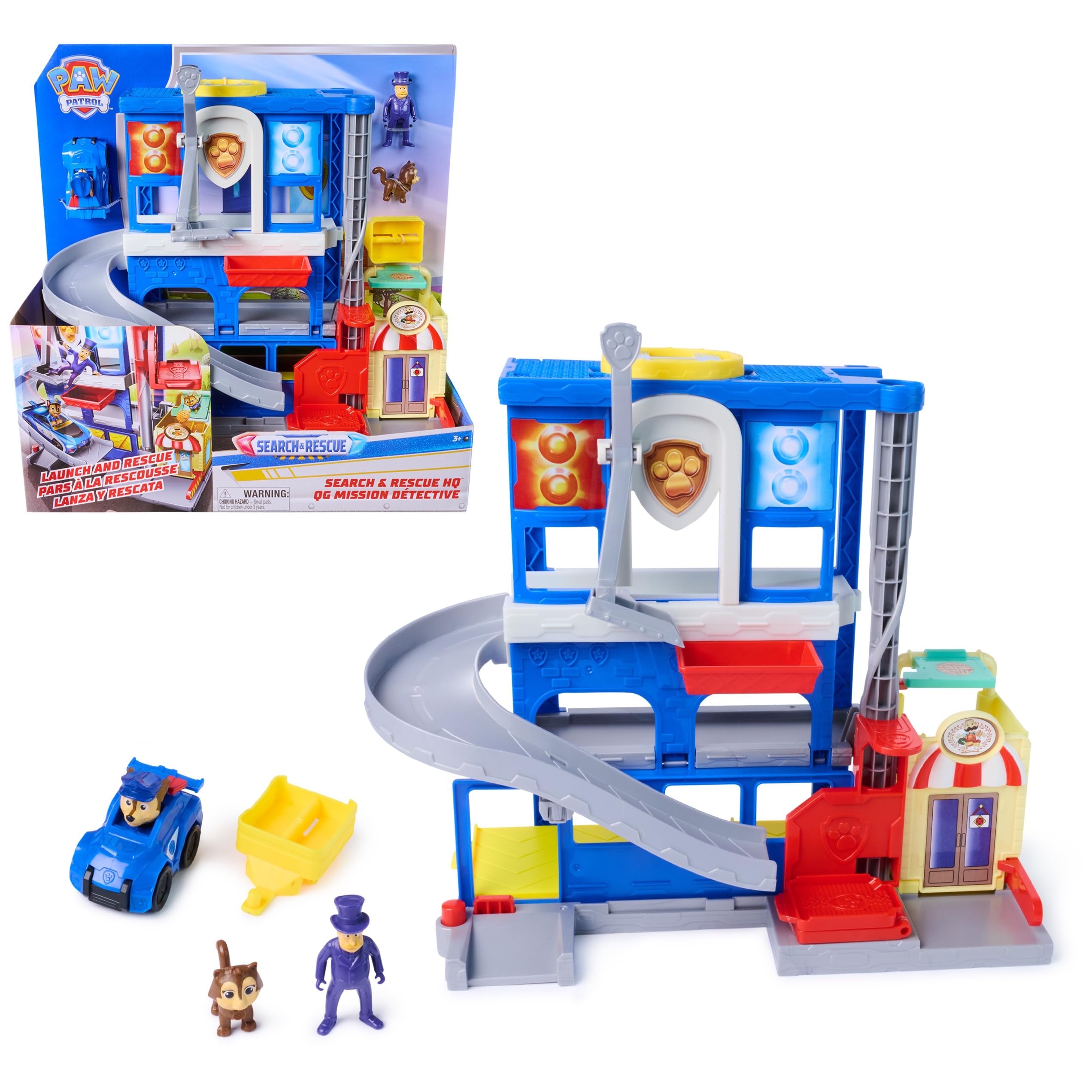 Paw Patrol Pup Squad Search & Rescue HQ Playset with Chase Pup Squad Racer | 30.4 cm Tall