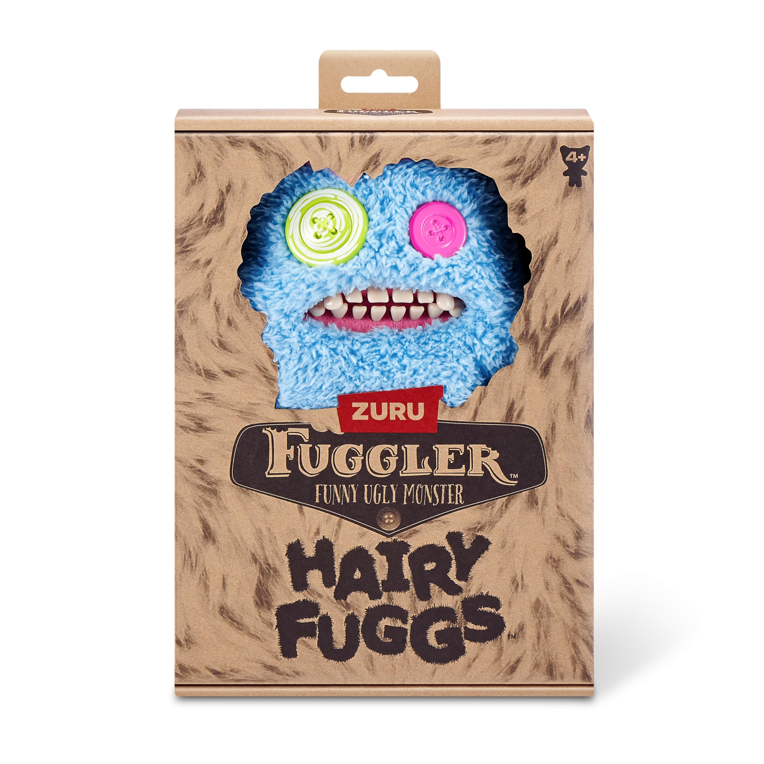Fuggler Hairy Fuggs 2-Pack - 9-inch Funny Ugly Monster Plush Toys for Kids 4+ 8