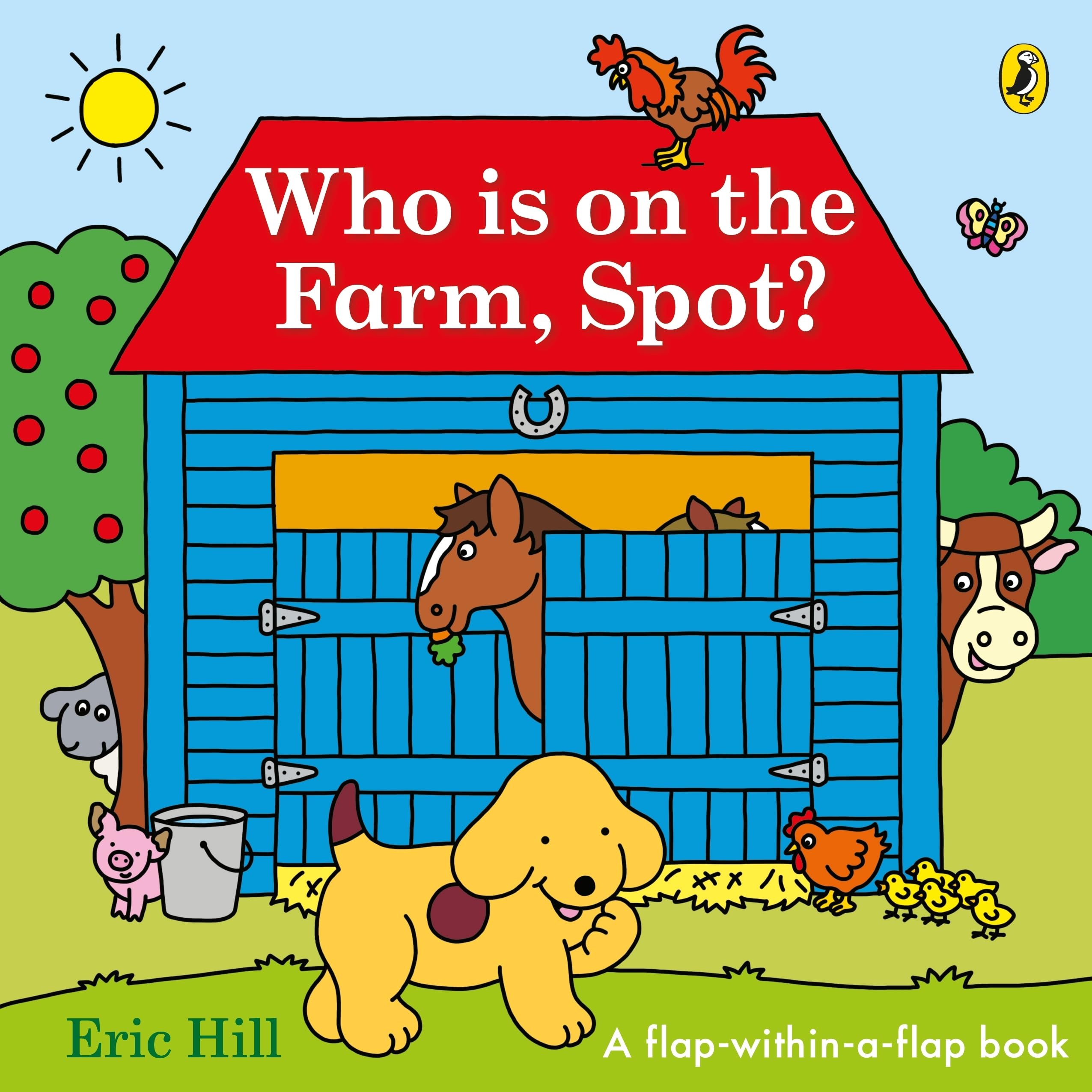Puffin Who is on the Farm, Spot?: A Double Lift-The-Flap Board Book | Picture Book