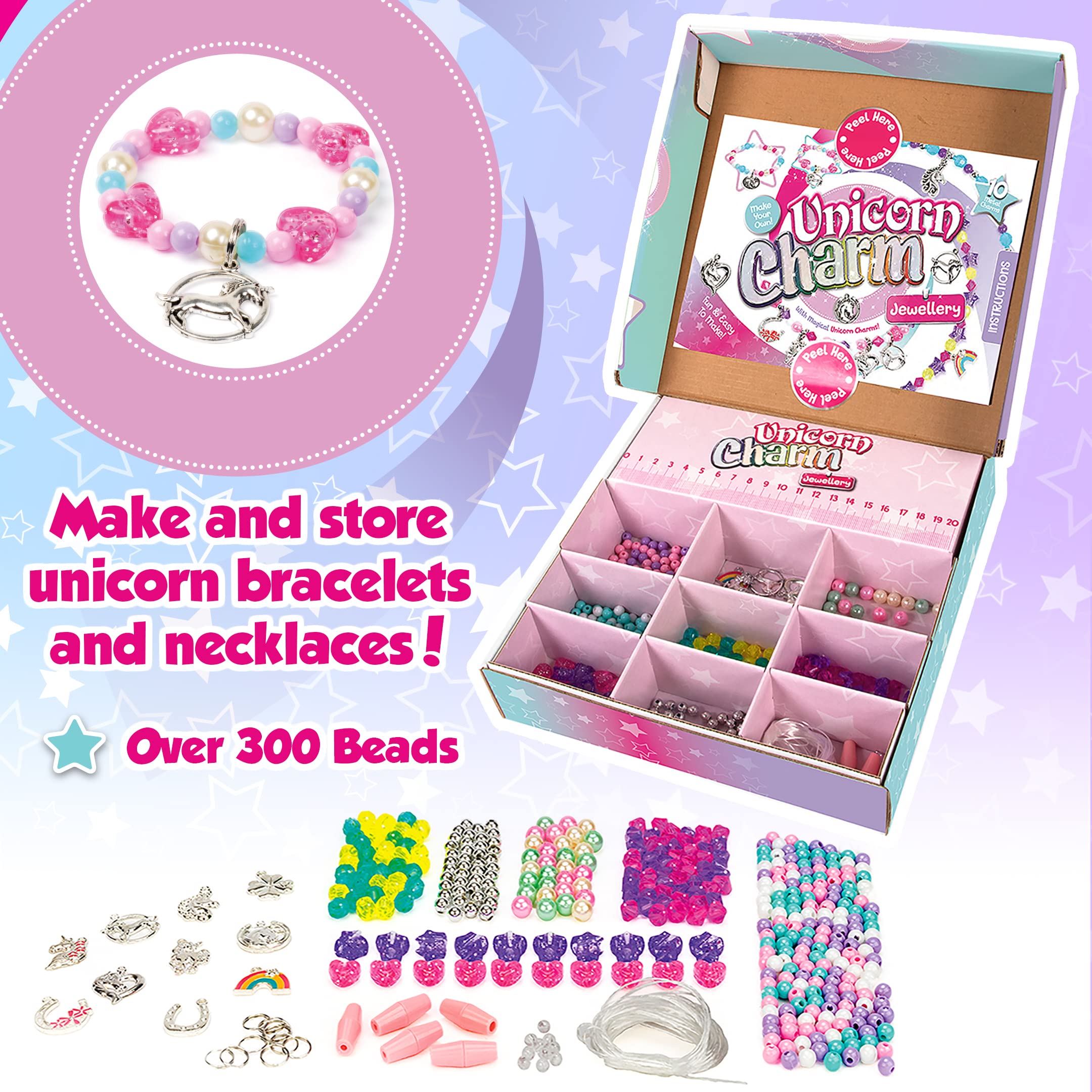 Craftbox CB806 Juego de bisutería de unicornio, mixto. 5