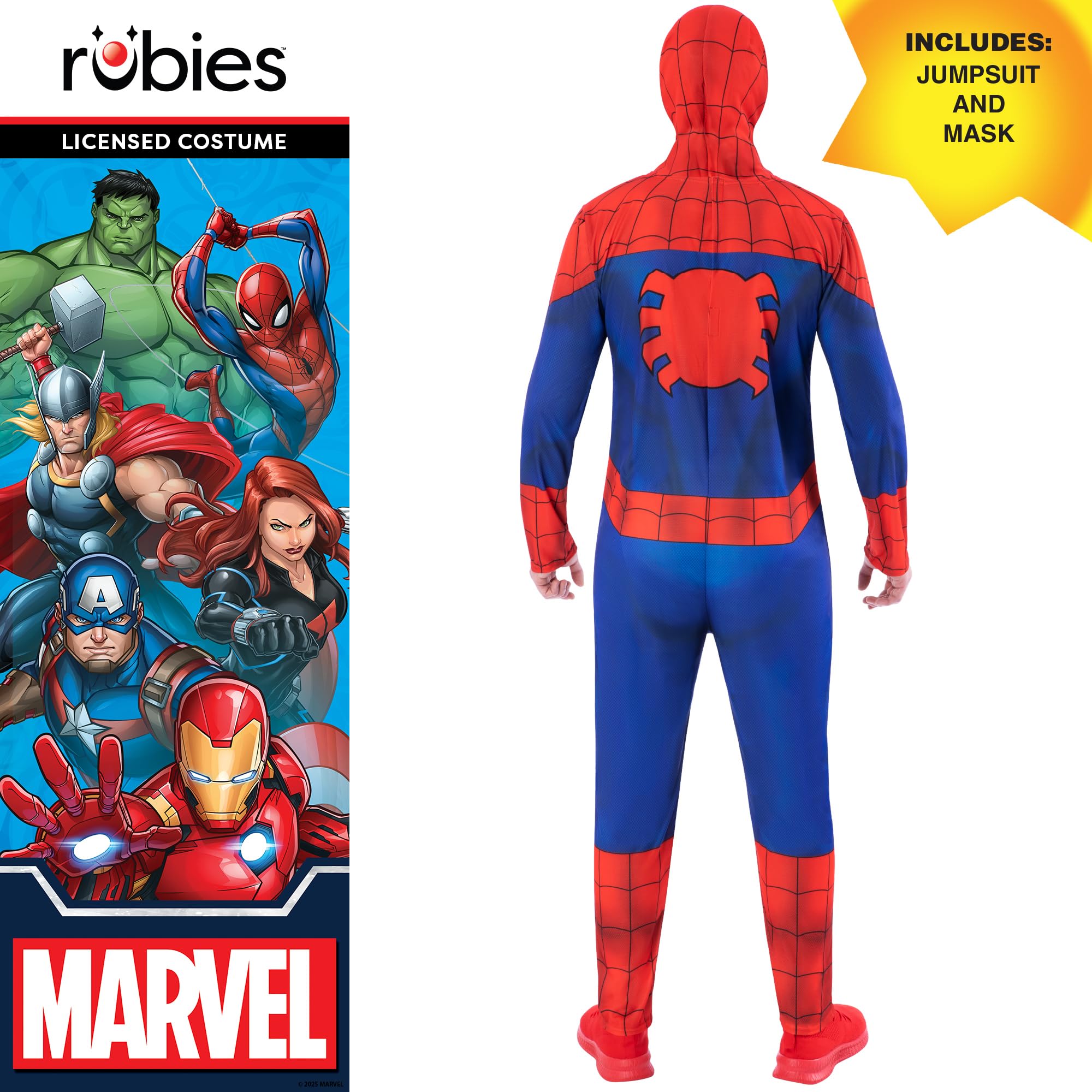 Rubies Official Spider-man Adult Costume - Men's Medium, Jumpsuit & Mask Included 2