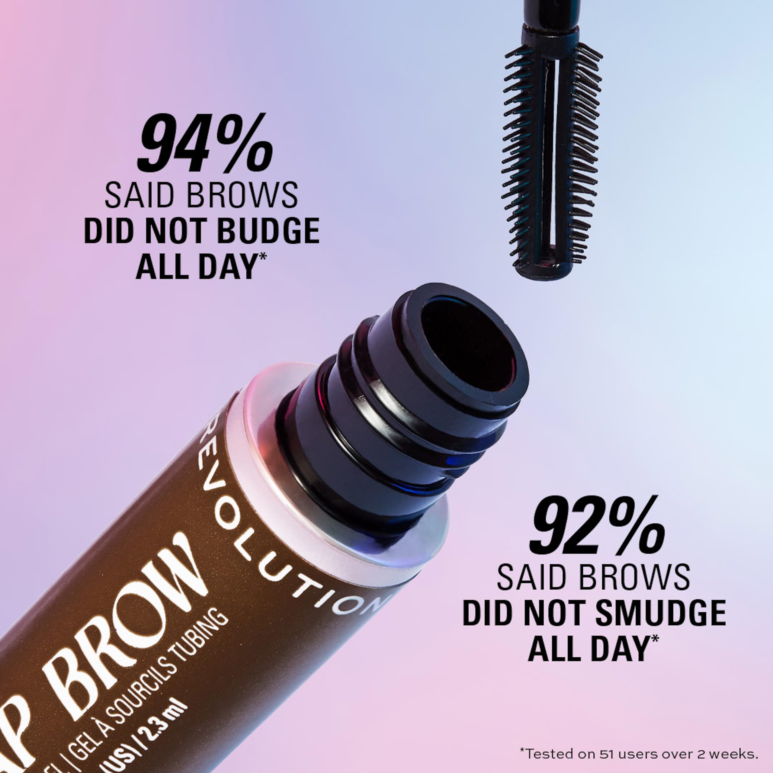 Revolution Beauty London Wrap Brow Tubing Gel - Water-Resistant Sculpting for Women | Warm Medium Brown 7