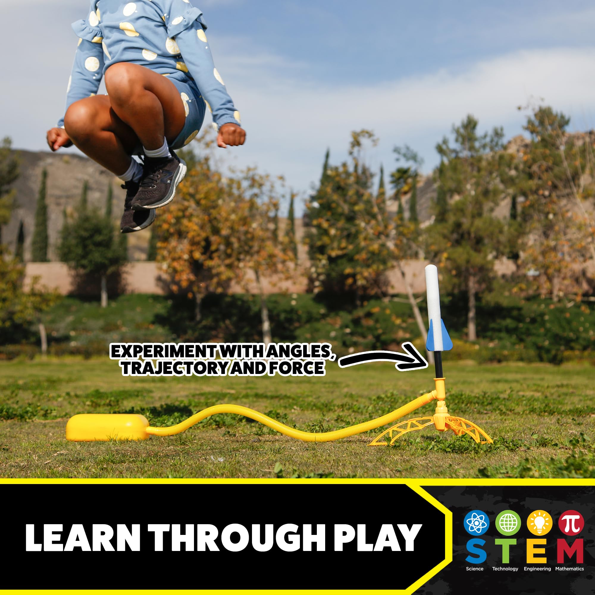 Stomp Rocket 20005 Junior Glow - Glow-in-the-Dark Foam Rockets for Kids Ages 3+ 12