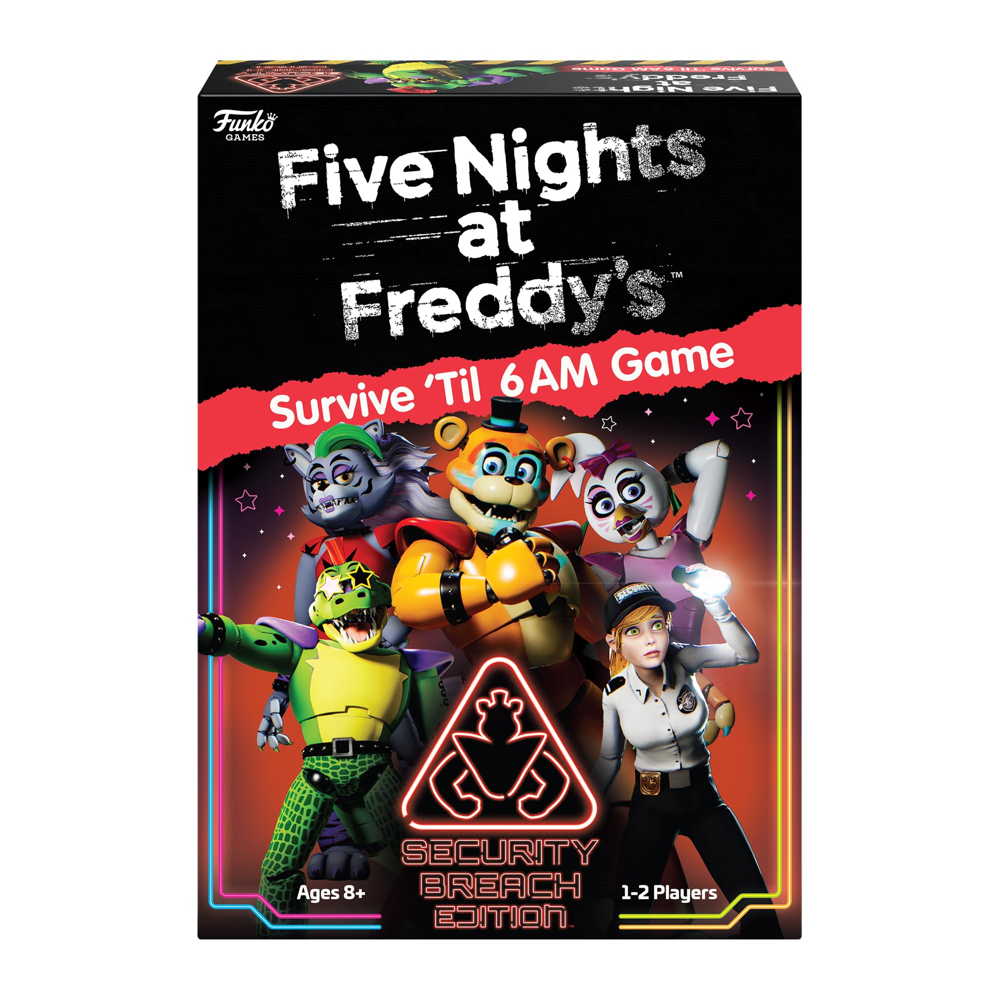 Funko Games FNAF Survive 'Till 6AM - Security Breach Edition Board Game