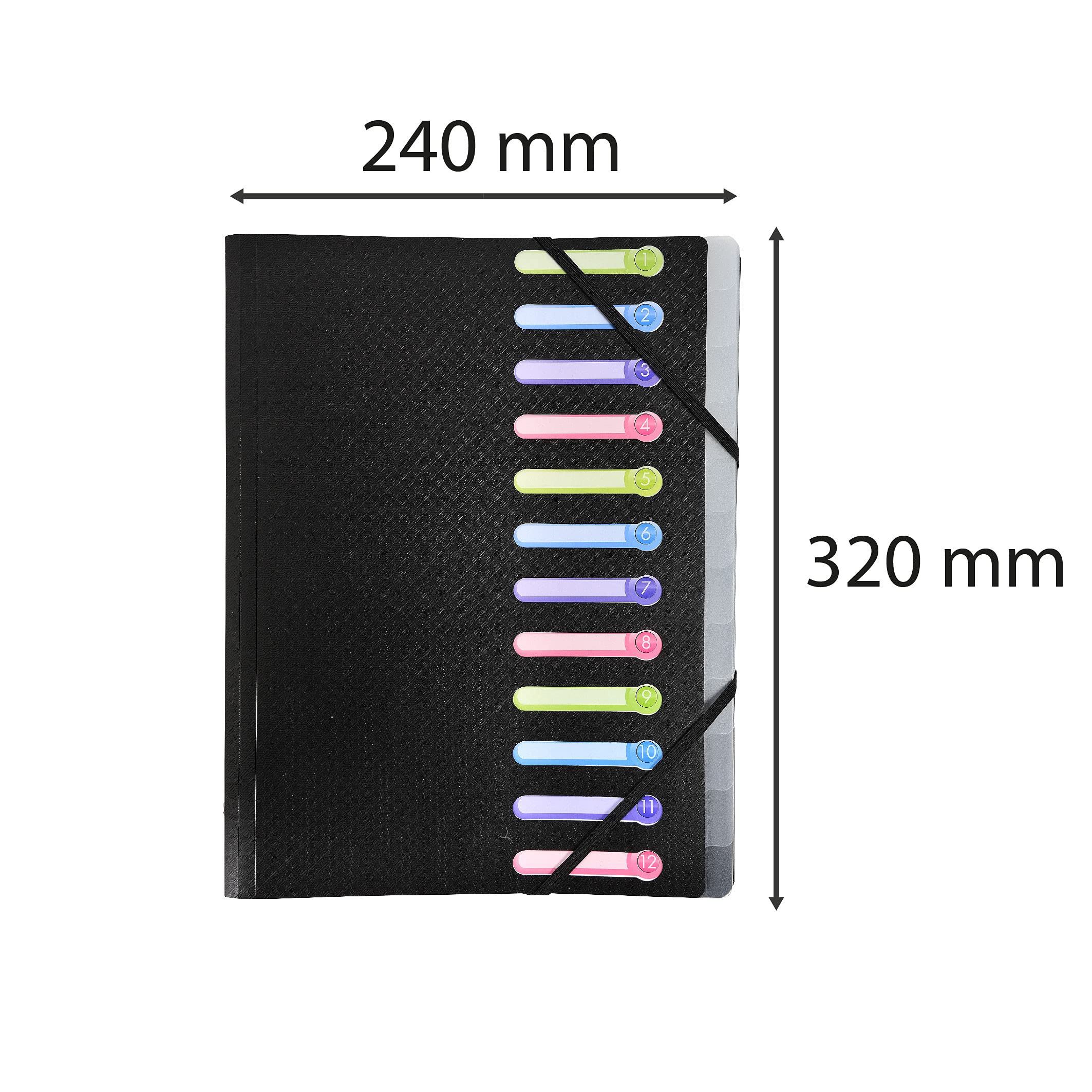 Exacompta Opak Multipart File Ref 55981E - 12 Sections | 400 Sheet Capacity | A4 Size