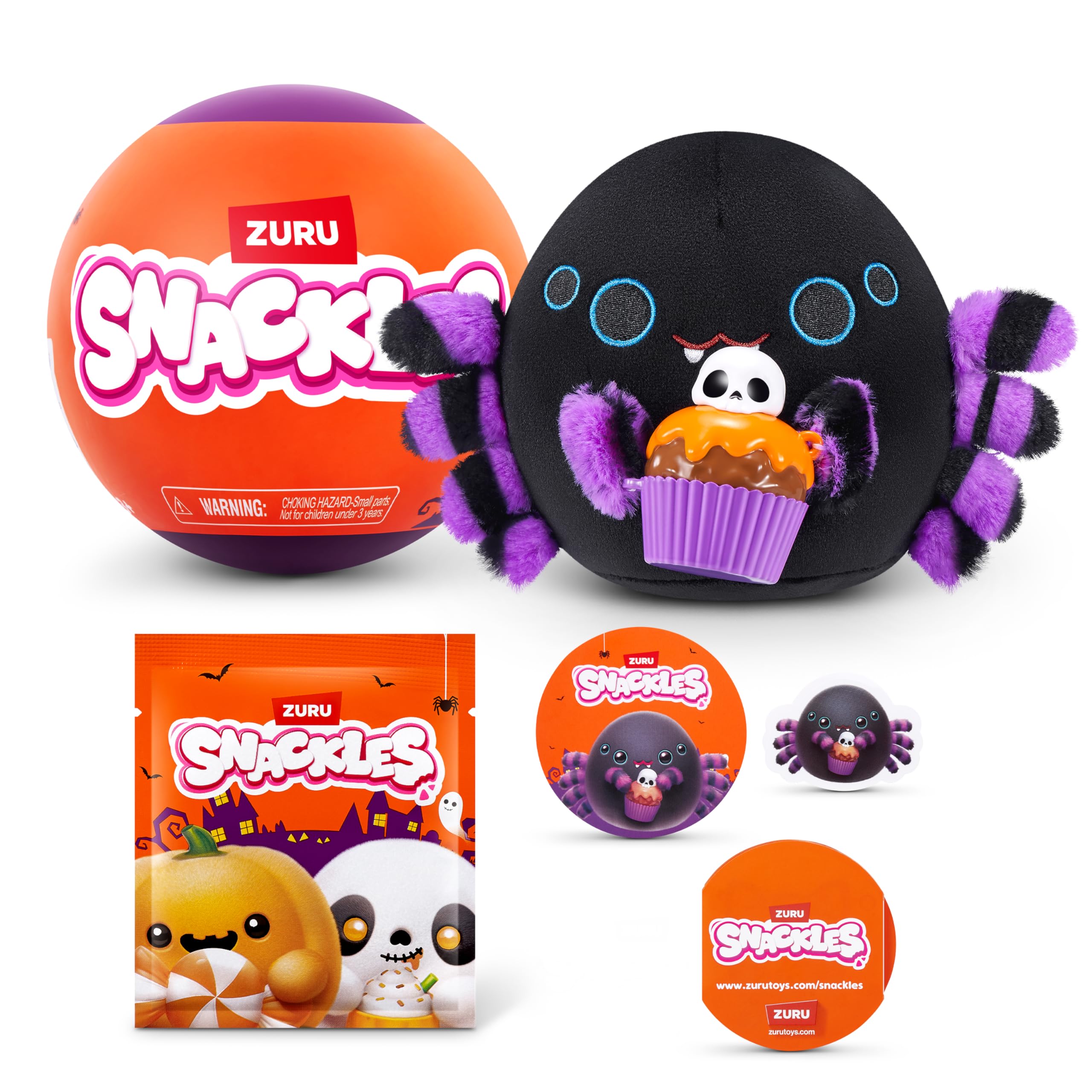 Snackles 5-inch Halloween Series 1 Plush by ZURU - Soft Cuddly Doll with Favorite Treat 1