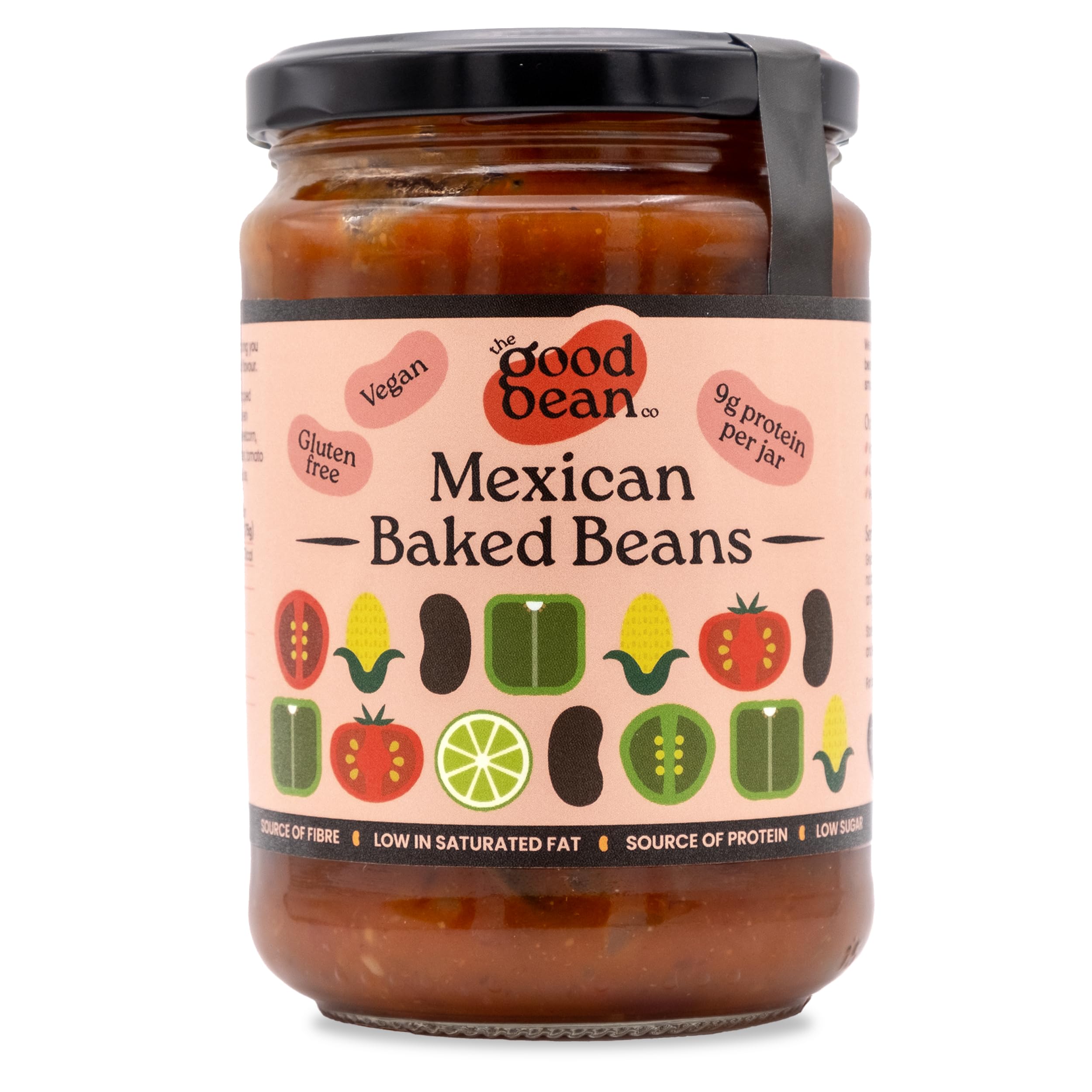 The Good Bean Co Mexican Baked Beans 350g - Spicy Black Beans in Smoky Chilli Sauce 8