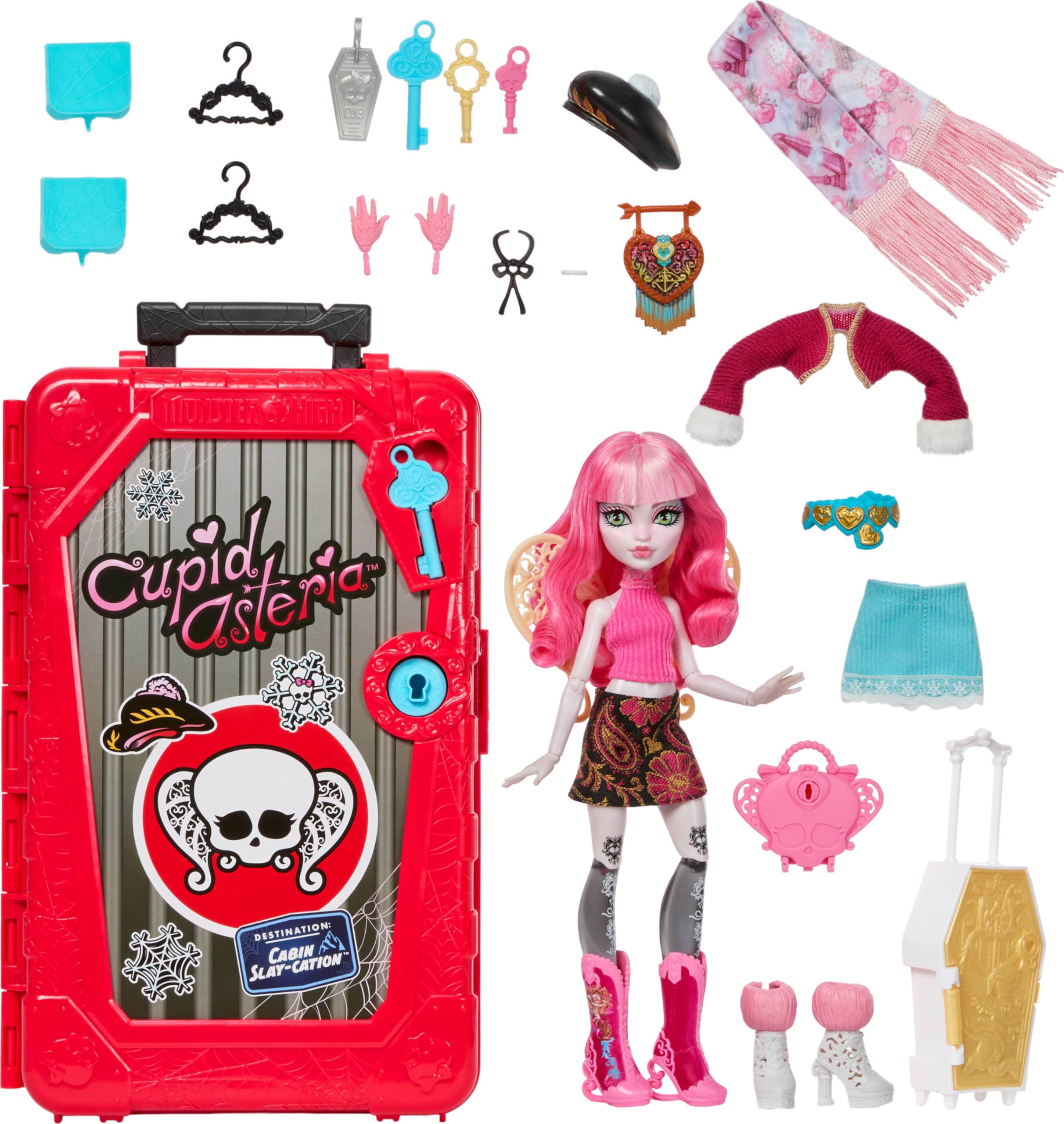 Monster High Skulltimate Secrets Cupid Asteria Doll and Accessories Set | Ages 4+ | Multicolor 6