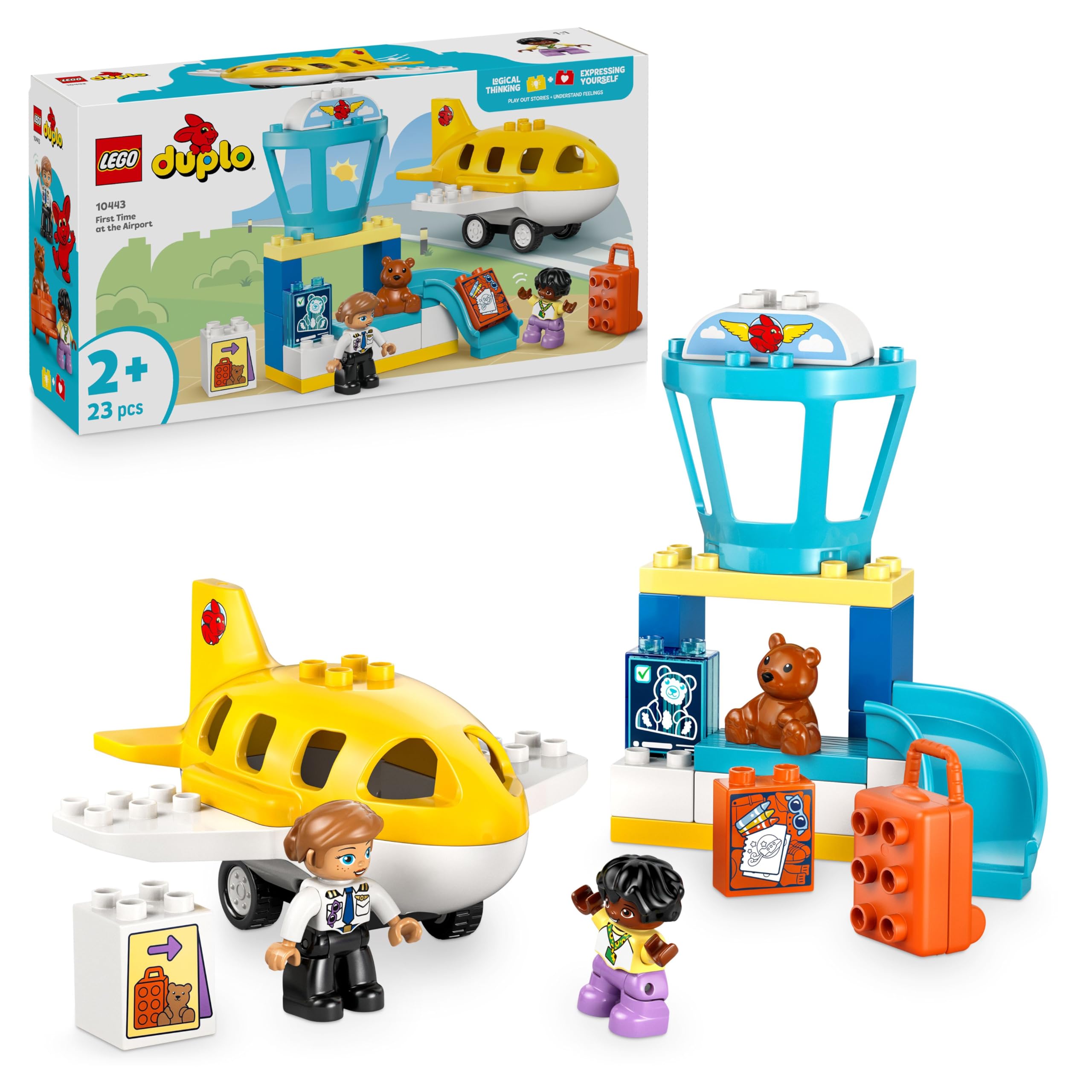 LEGO DUPLO First Time at the Airport 10443 Building Set | Ages 2+ | Educational Motor Skills Toy 1