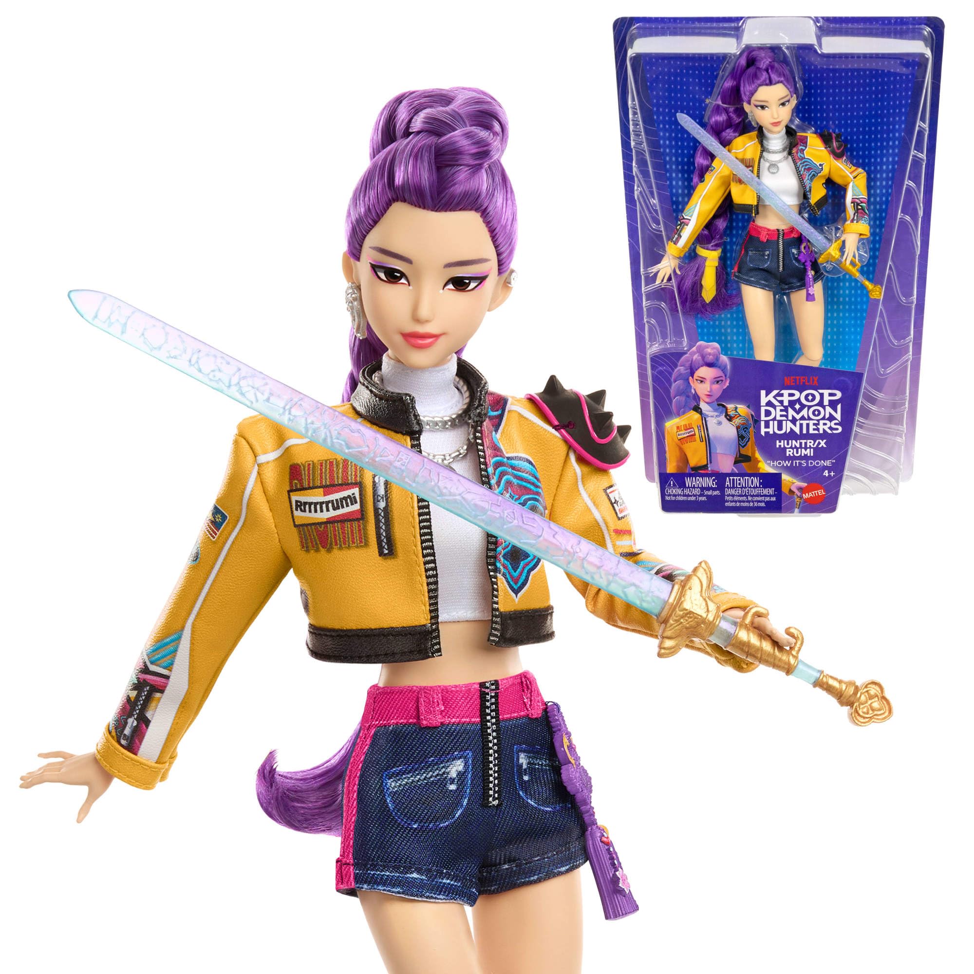 Mattel KPop Demon Hunters HUNTR/X Rumi Fashion Doll | Stage Outfit | Ages 4Y+