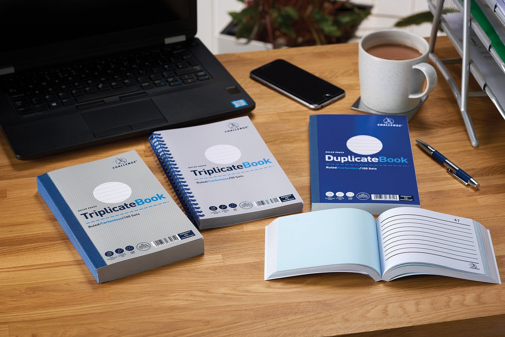Challenge Duplicate Book, Carbonless, 100 Pages, 5 pack (210 x 130 mm)