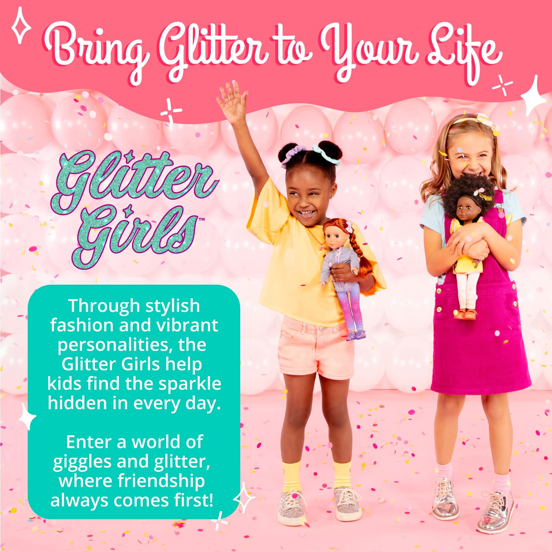 Glitter Girls Kika 14-Inch Fashion Doll with Ice Cream Outfit & Tutu Skirt | Ages 3+ 6