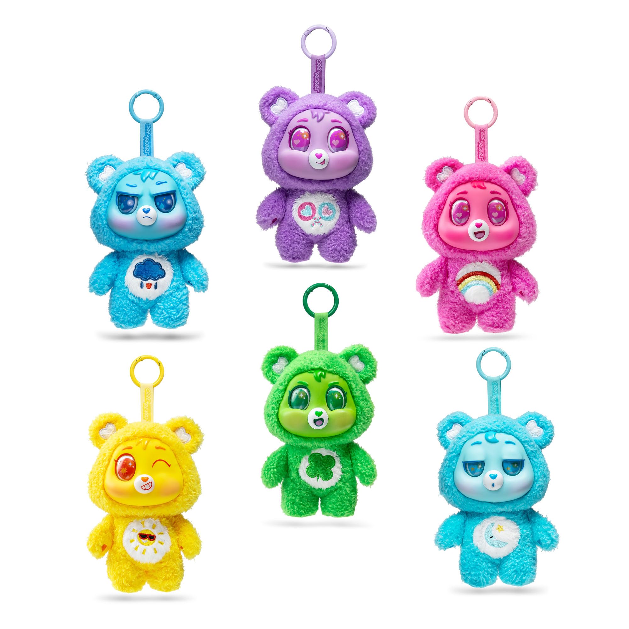 Basic Fun Care Bears Caring Cuties 15cm Plush Clip-On Soft Toy Surprise Collectible 8
