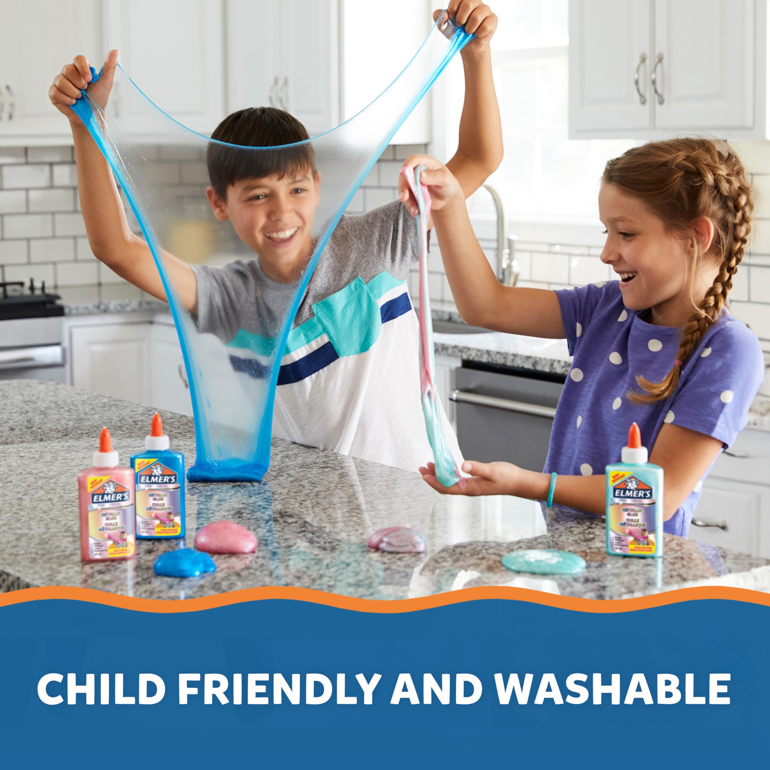 Elmer's Metallic Slime Kit - Arts & Crafts Toy for Kids with Shimmering Slime Ingredients 5