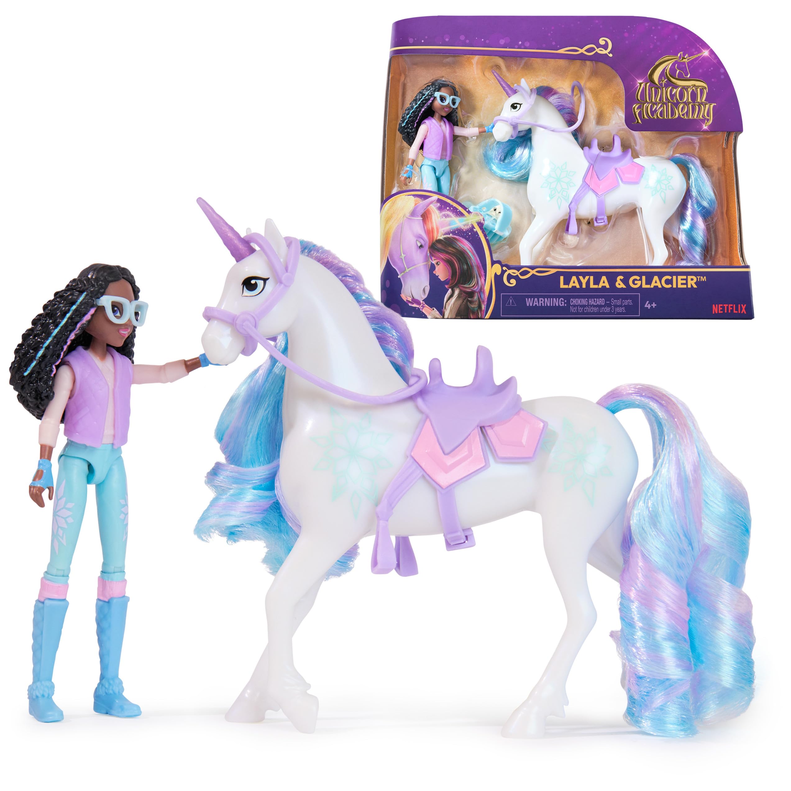 Unicorn Academy Layla & Glacier Doll and Unicorn Set with Accessories | Ages 4+