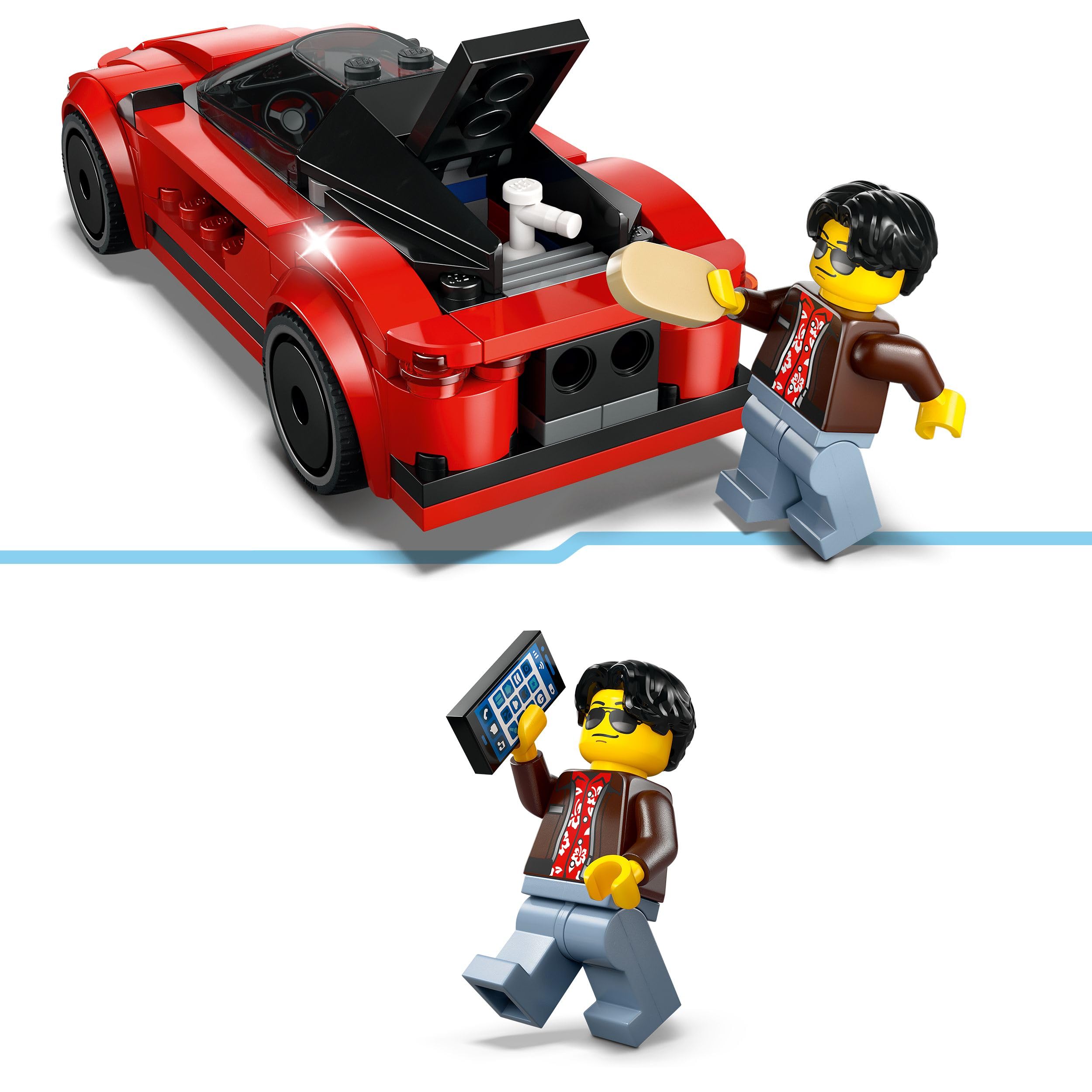 LEGO City Red Sports Car Toy - Buildable Vehicle Playset for 5+ Year Olds 9