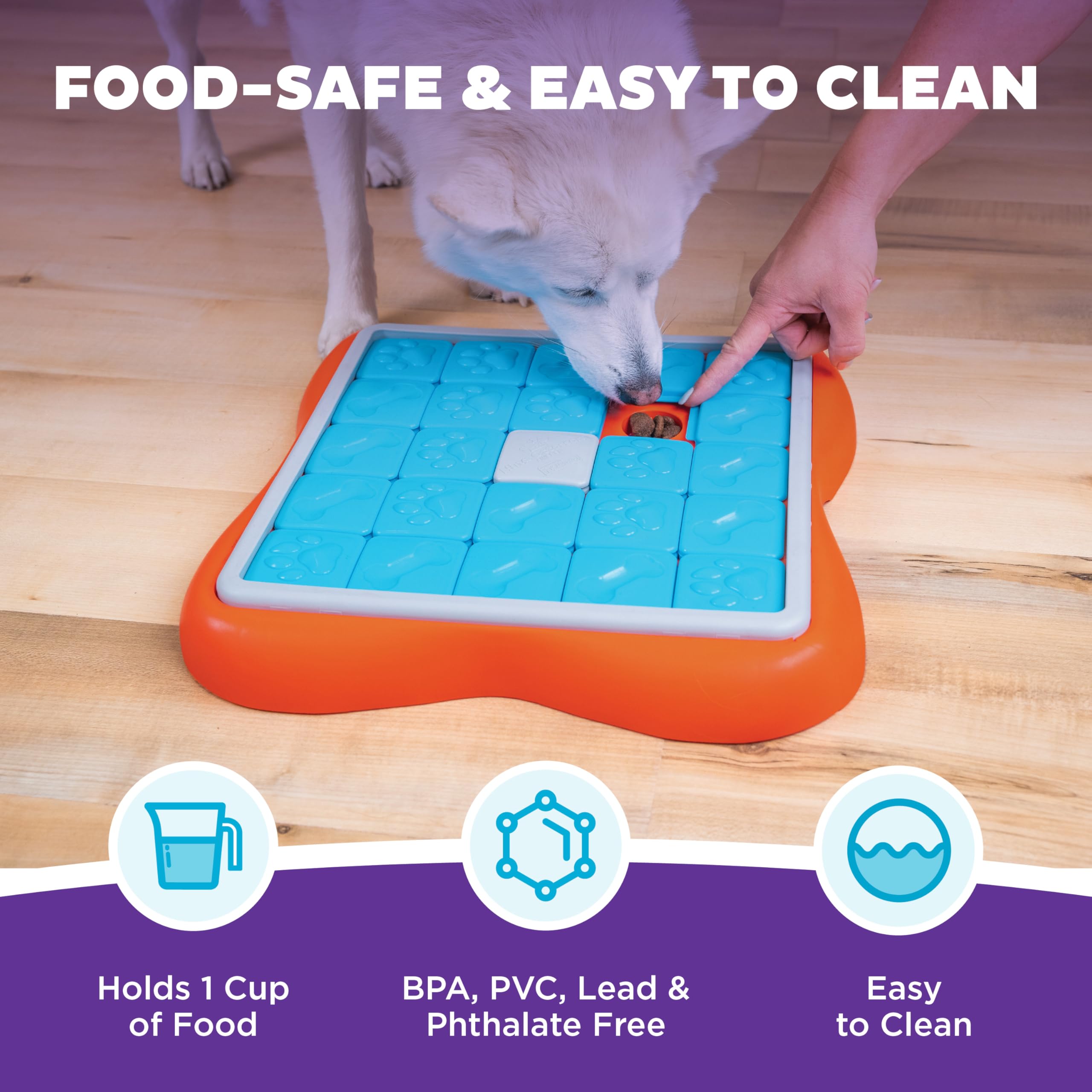 Outward Hound Nina Ottosson Challenge Slider Interactive Treat Puzzle Dog Toy - Level 3 | Large 6