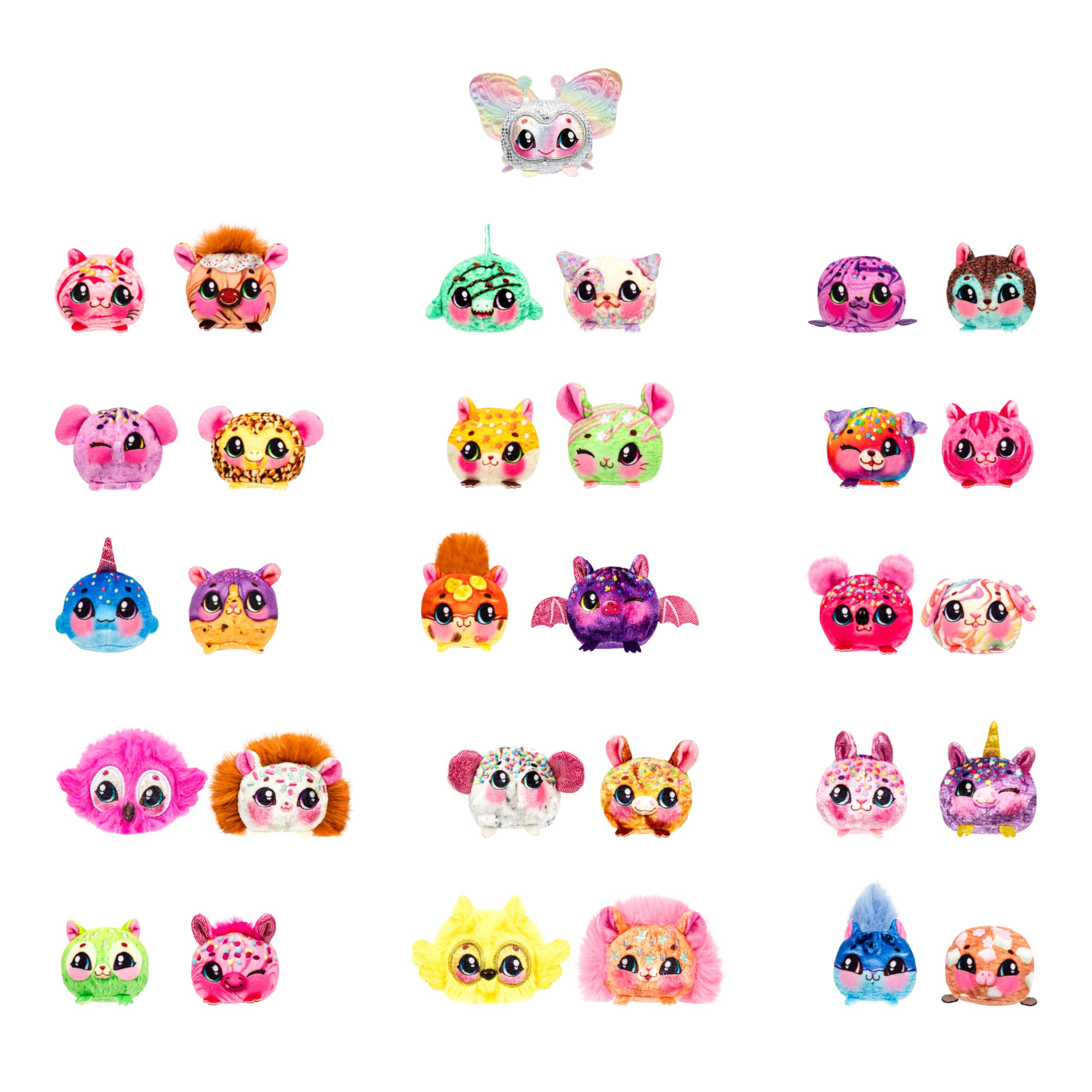 Cookeez Makery Yum Yumz Twin Pack - 2 Scented Surprise Plush Pets in Ice Cream Cone Playset 5