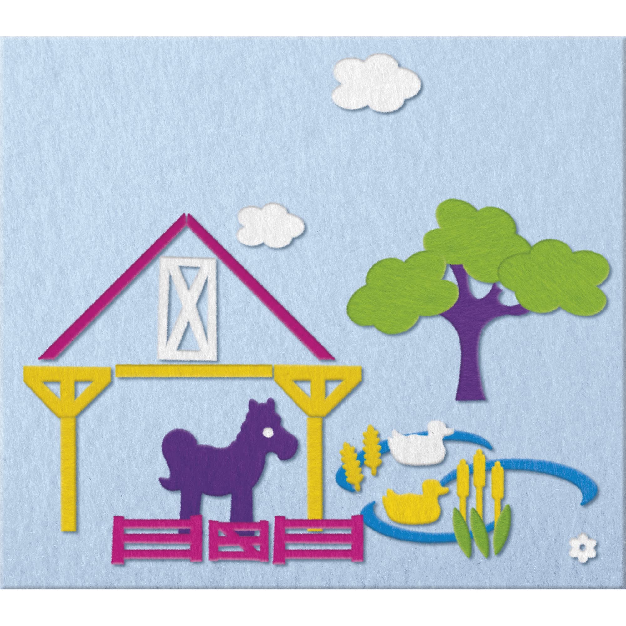 John Adams Fuzzy-Felt Farm Animals - 4+ Years, Over 350 Felt Shapes with 2 Boards 8