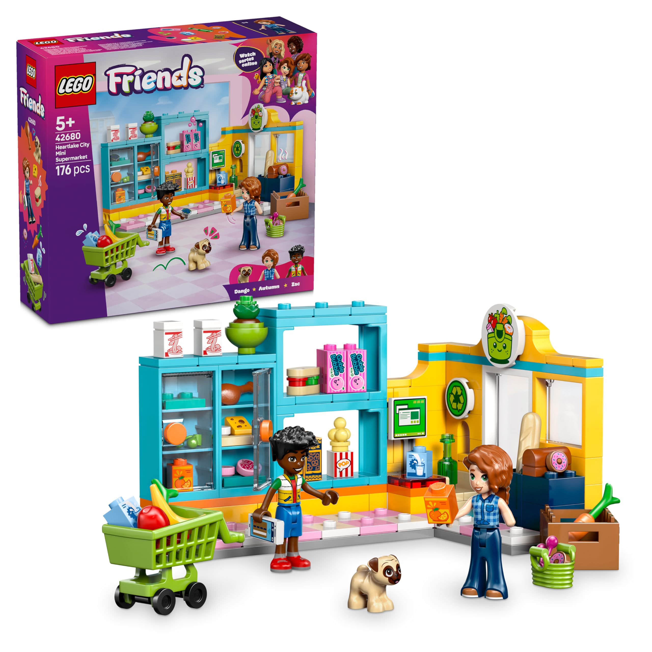 LEGO Friends Heartlake City Mini Supermarket Playset | Ages 5+ | Includes 2 Mini Dolls & Dog 1