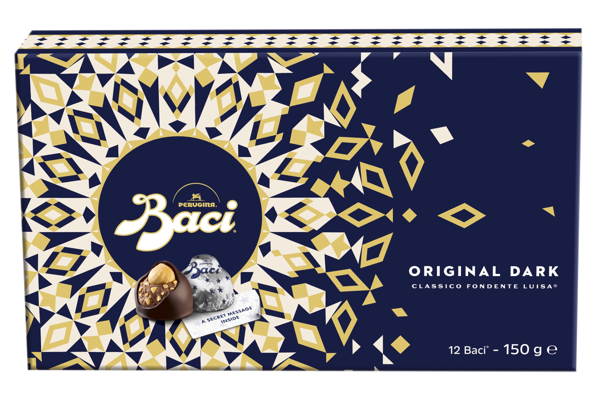 BACI - Original Dark Chocolate Hazelnut Truffles Gift Box, Gluten Free
