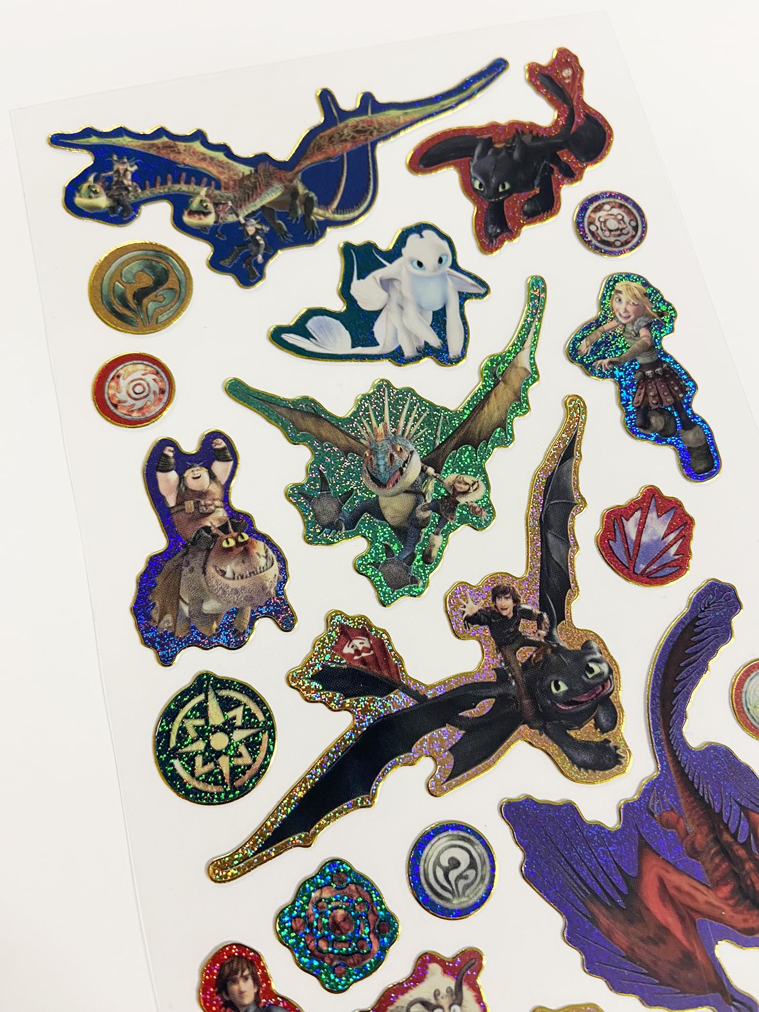 Paper Projects DreamWorks Dragons Sparkly Reusable Stickers | Arts & Crafts 4