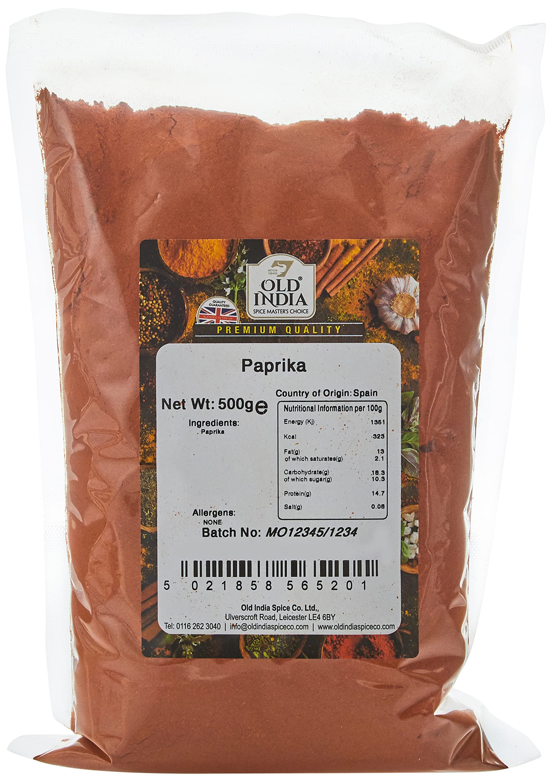 Old India Paprika - 100% Natural Spice for Curries, Sauces & Soups | 500g