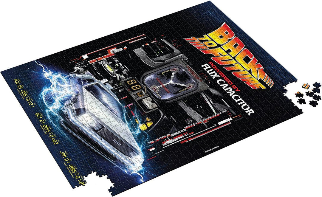 Back to the Future 1000-Piece Jigsaw Puzzle - Powered by Flux Capacitor, Ages 14+