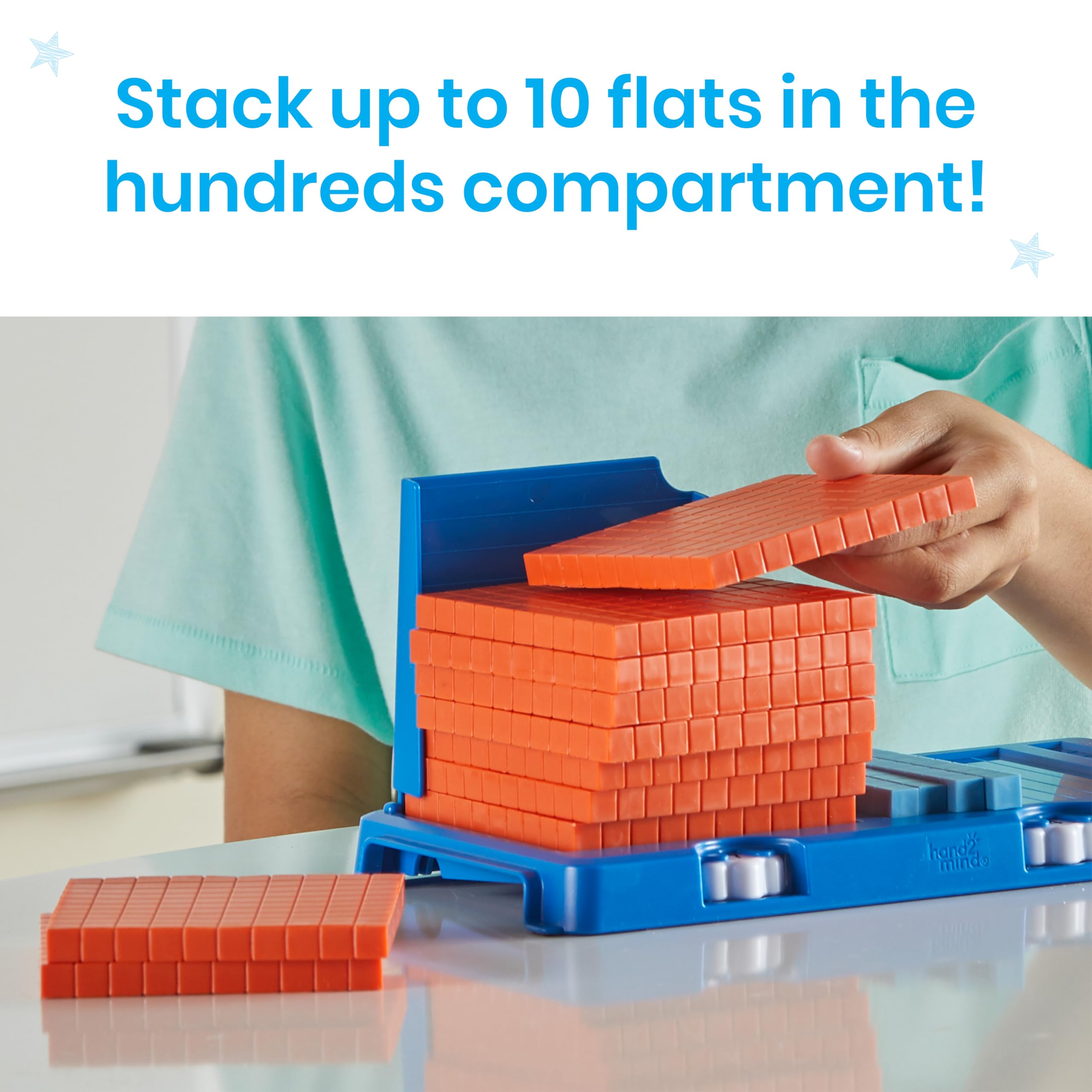 Learning Resources Place Value Frame with Base Ten Blocks - Hands-On Math Learning for Ages 5-9 5