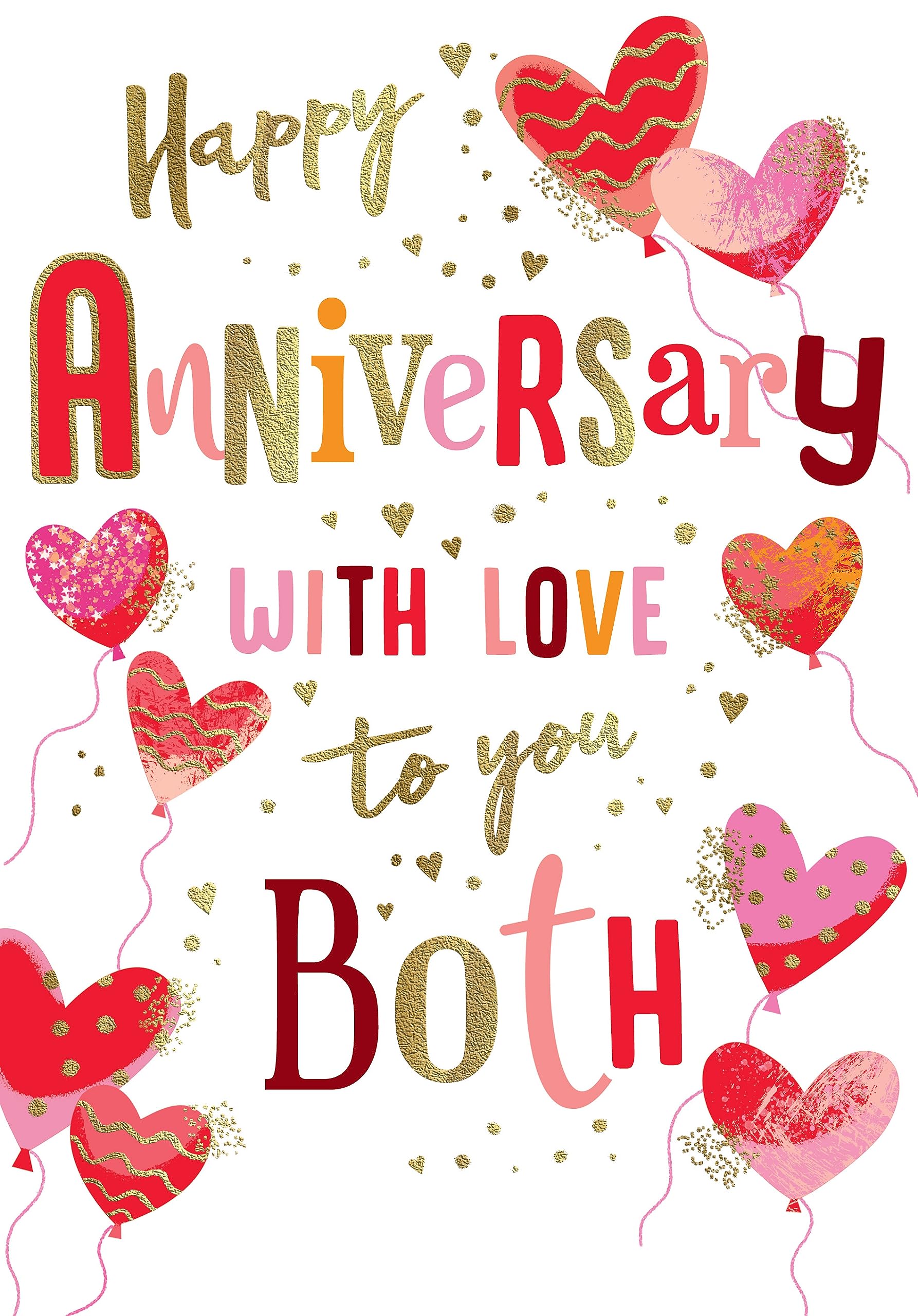 Avant Garde Studios Happy Anniversary To You Both Card - 9 x 6 inch | Multicolor | Includes Envelope