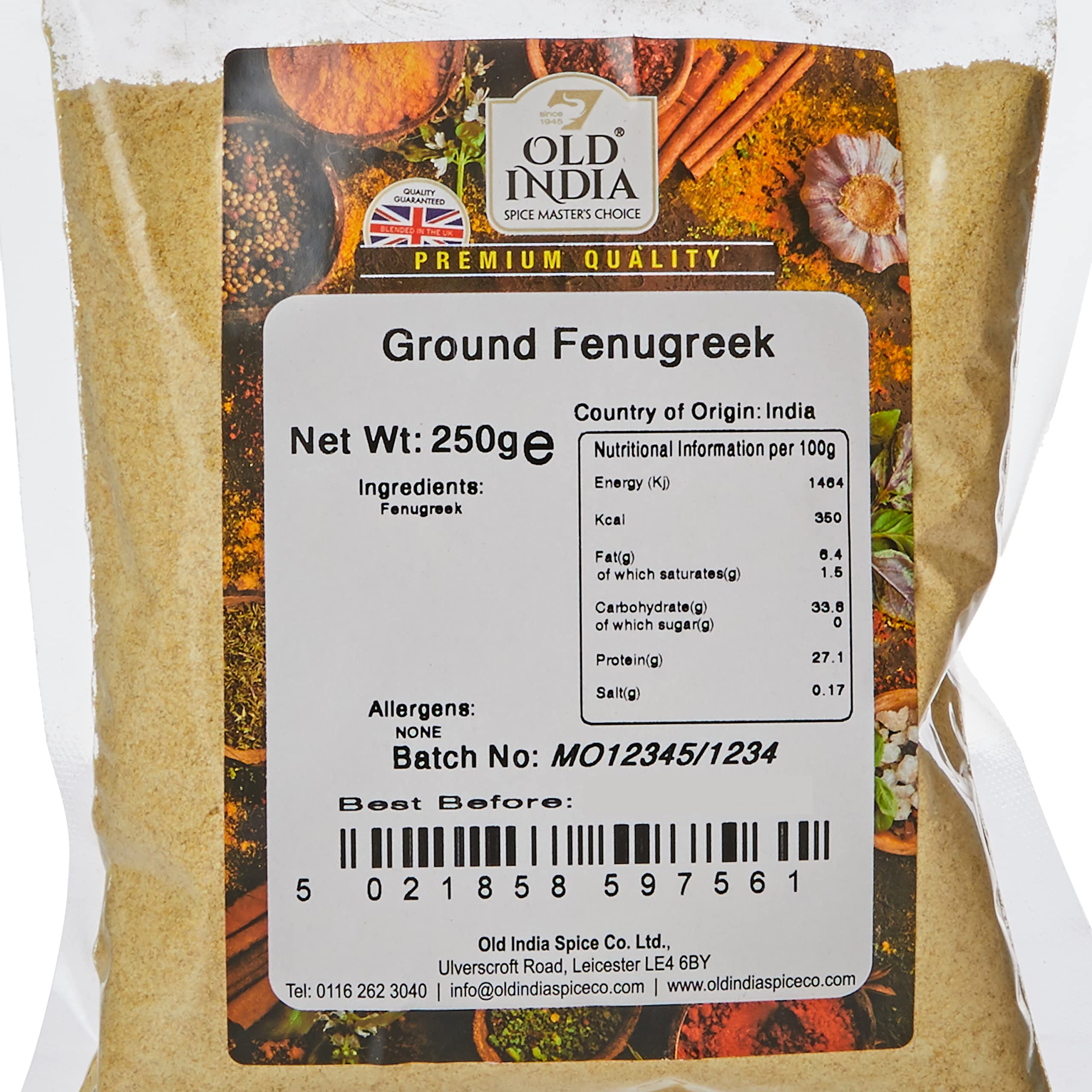 Old India Ground Fenugreek - 100% Natural Spice | 250g Pack