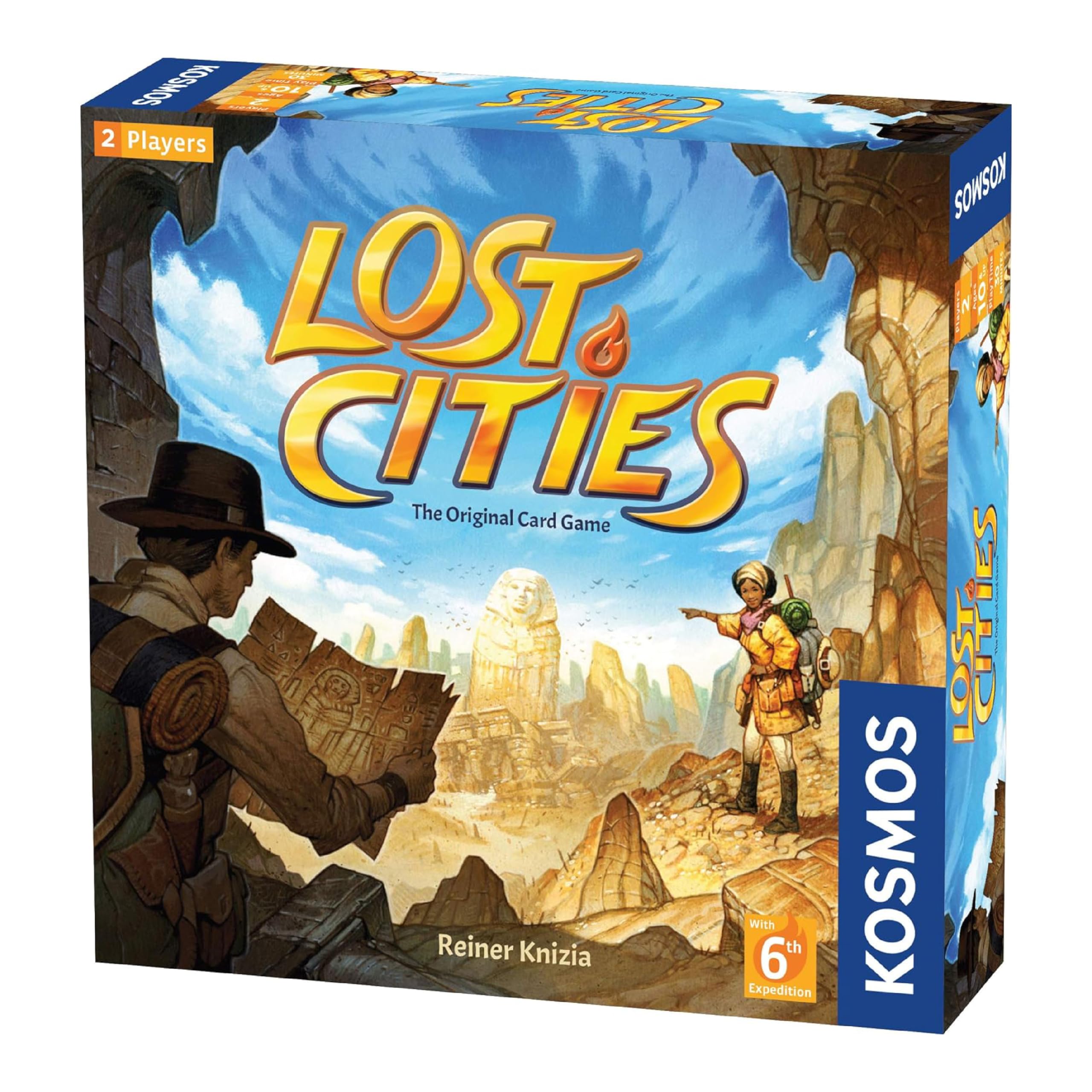 Thames & Kosmos Lost Cities: The Original Card Game with 6th Expedition | 2 Players | Ages 10+ 1