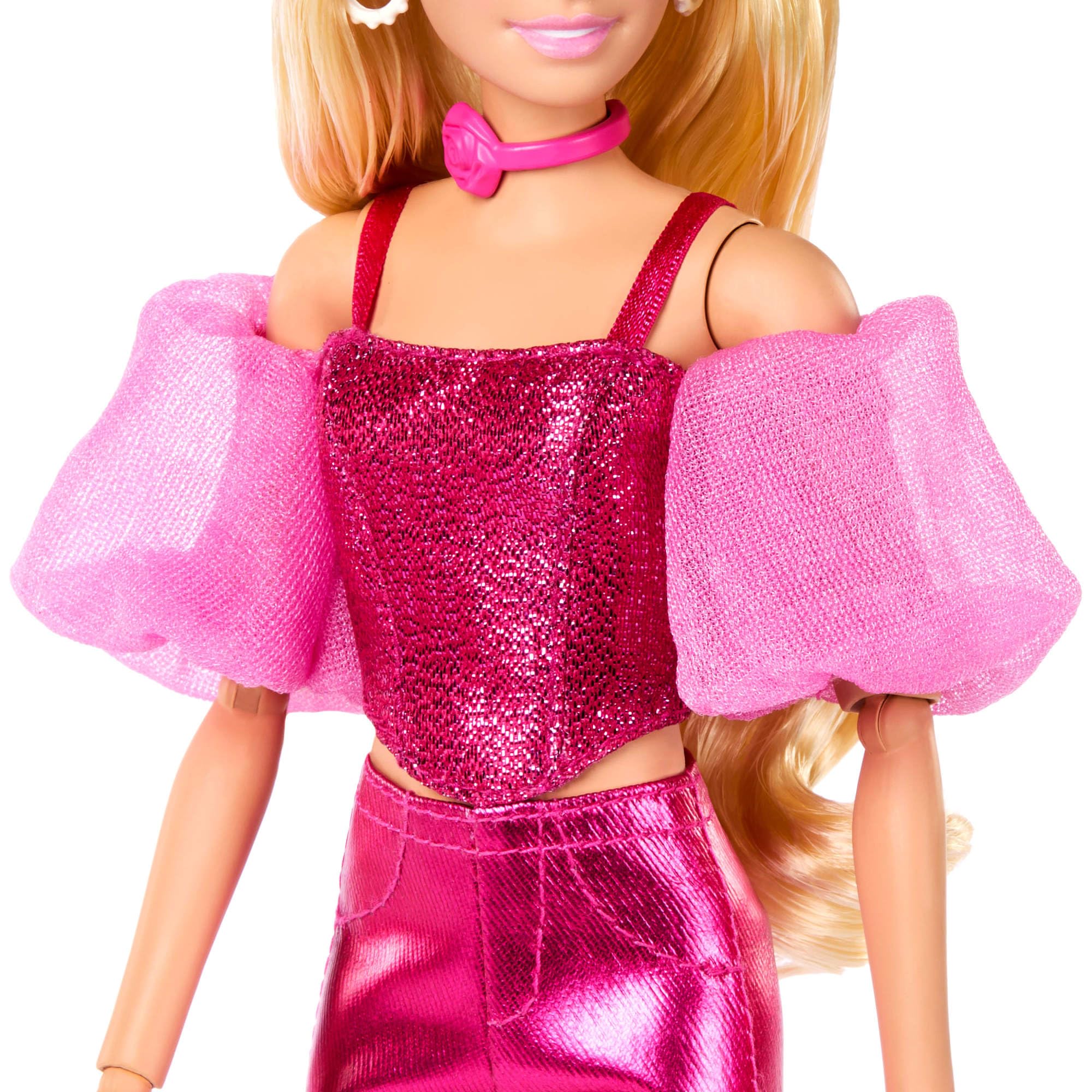 Barbie Deluxe Style Doll #5 - Metallic Pink Outfit, Blonde Hair, 4 Years & Up 5