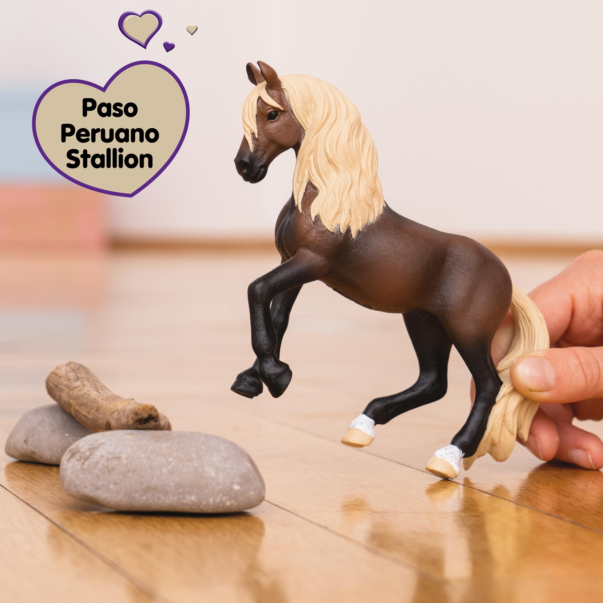 Schleich Peruvian Paso Stallion Figurine - Horse Club Collection | Brown, 4.1 inches