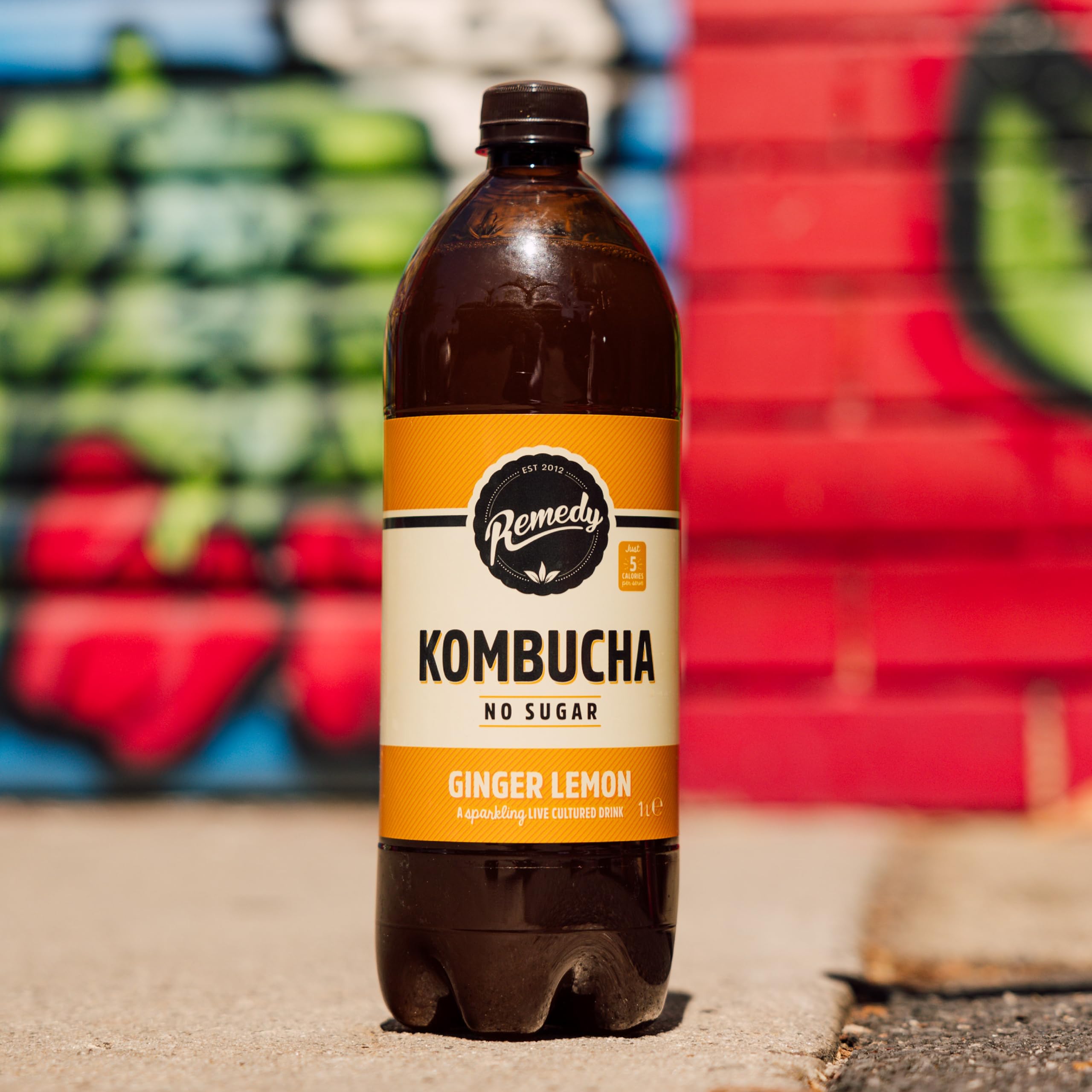 Remedy Ginger Lemon Kombucha - Sparkling Live Cultured Tea (500ml) 6